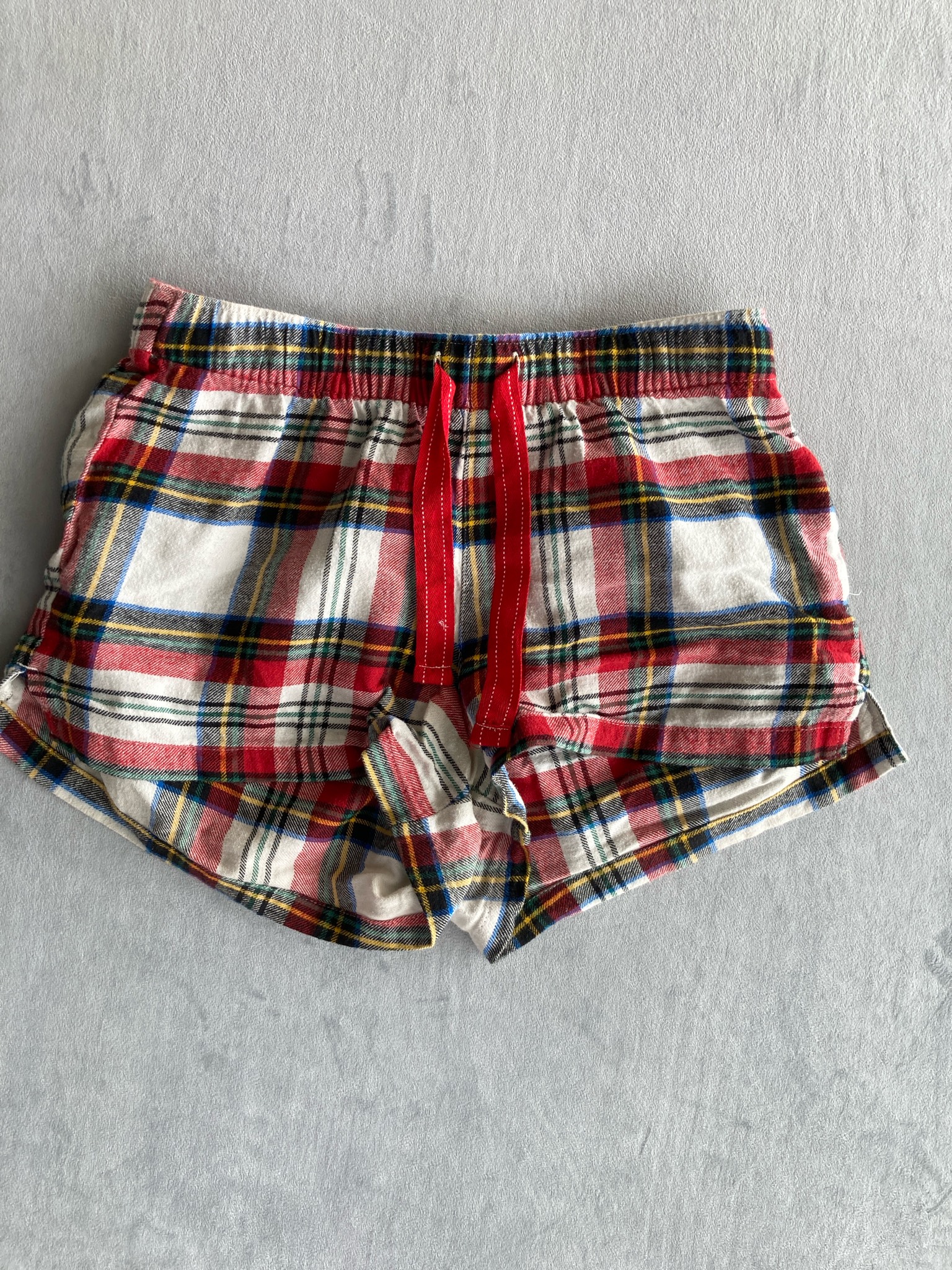 Old Navy Red Plaid Brushed Woven Shorts Size XS