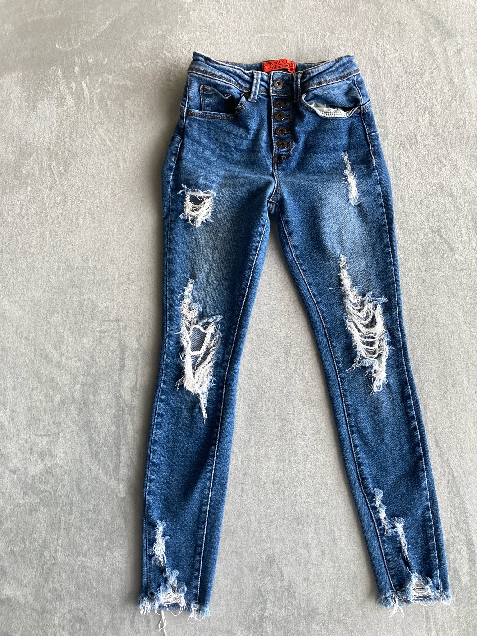 WAX JEAN Medium Blue Denim Jeans Size 1/2