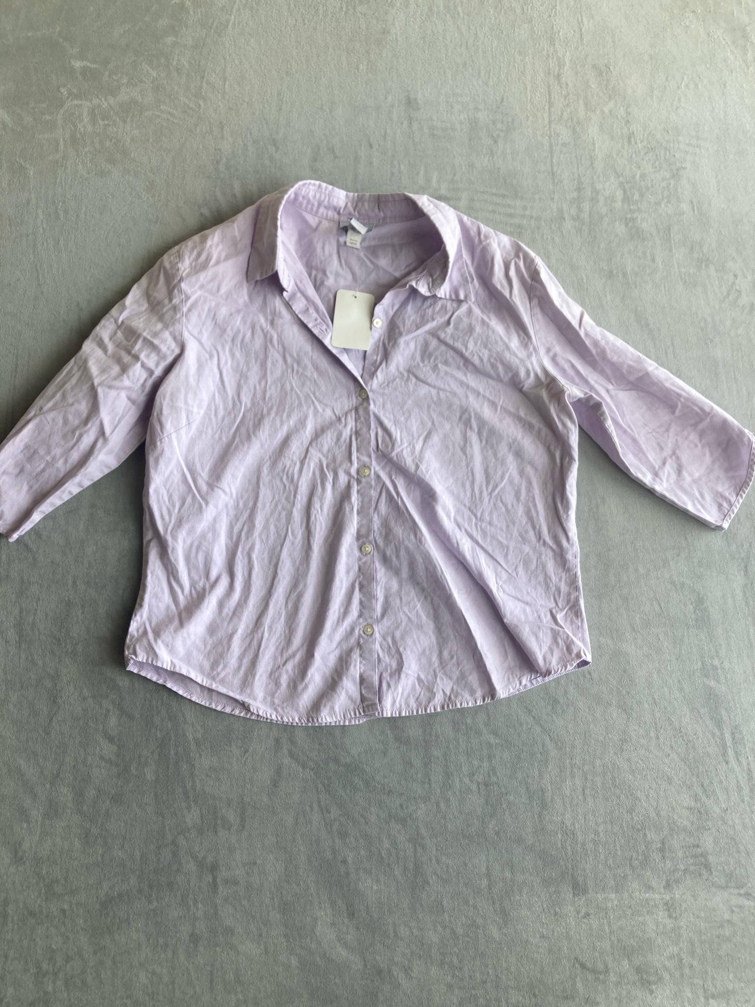 Old Navy Lavender Cotton Button-Up Shirt Size Large