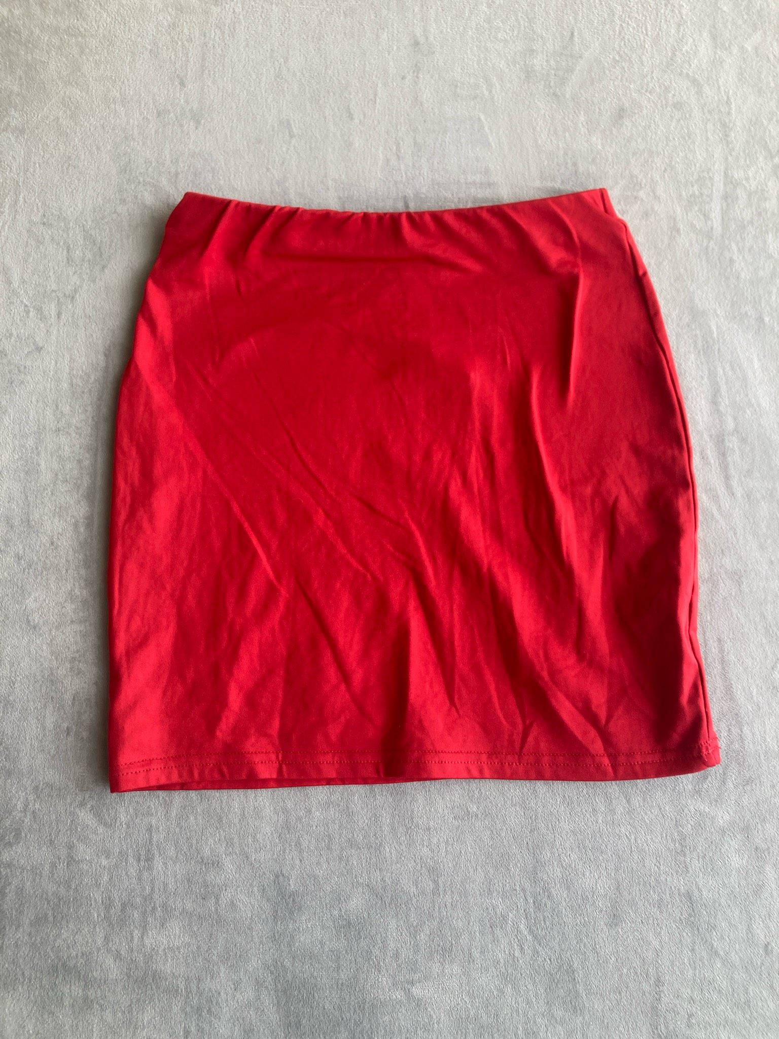 Red Knit Skirt
