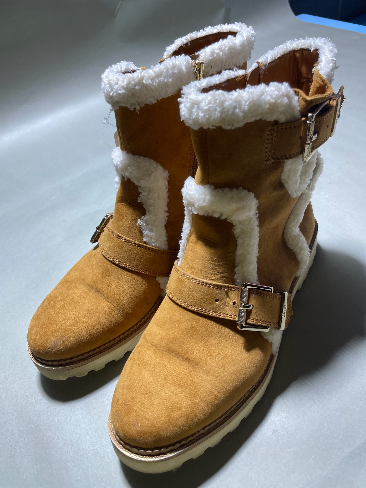 Circus Brown Fur-Lined Ankle Boots