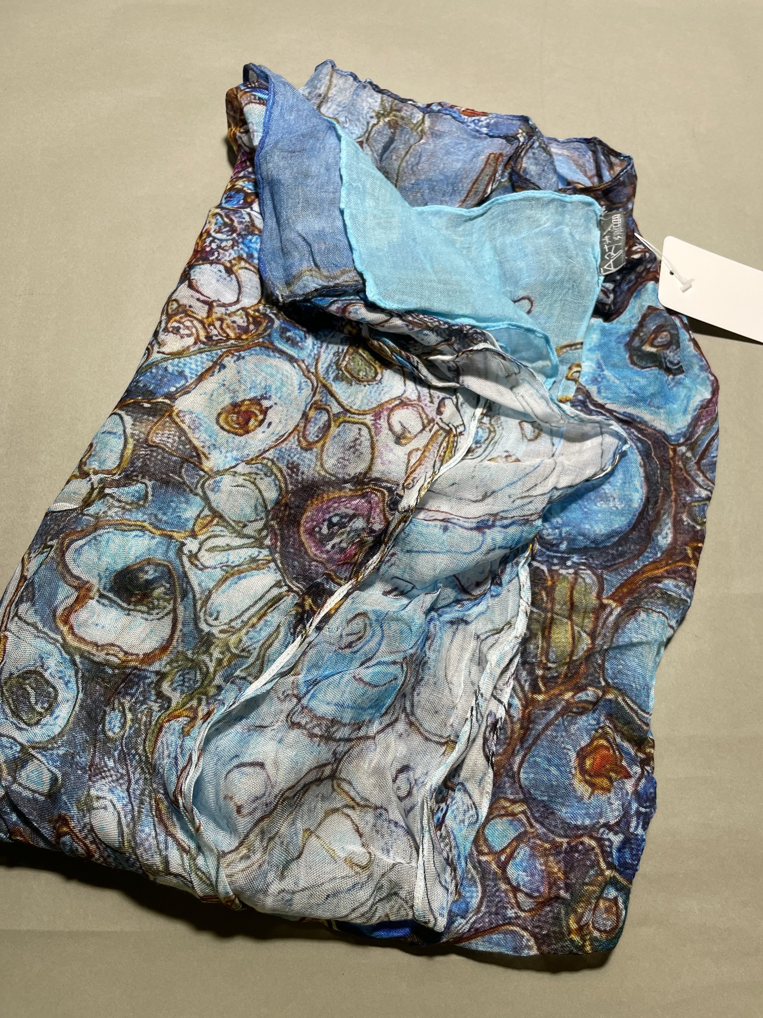 ART Blue Abstract Scarf