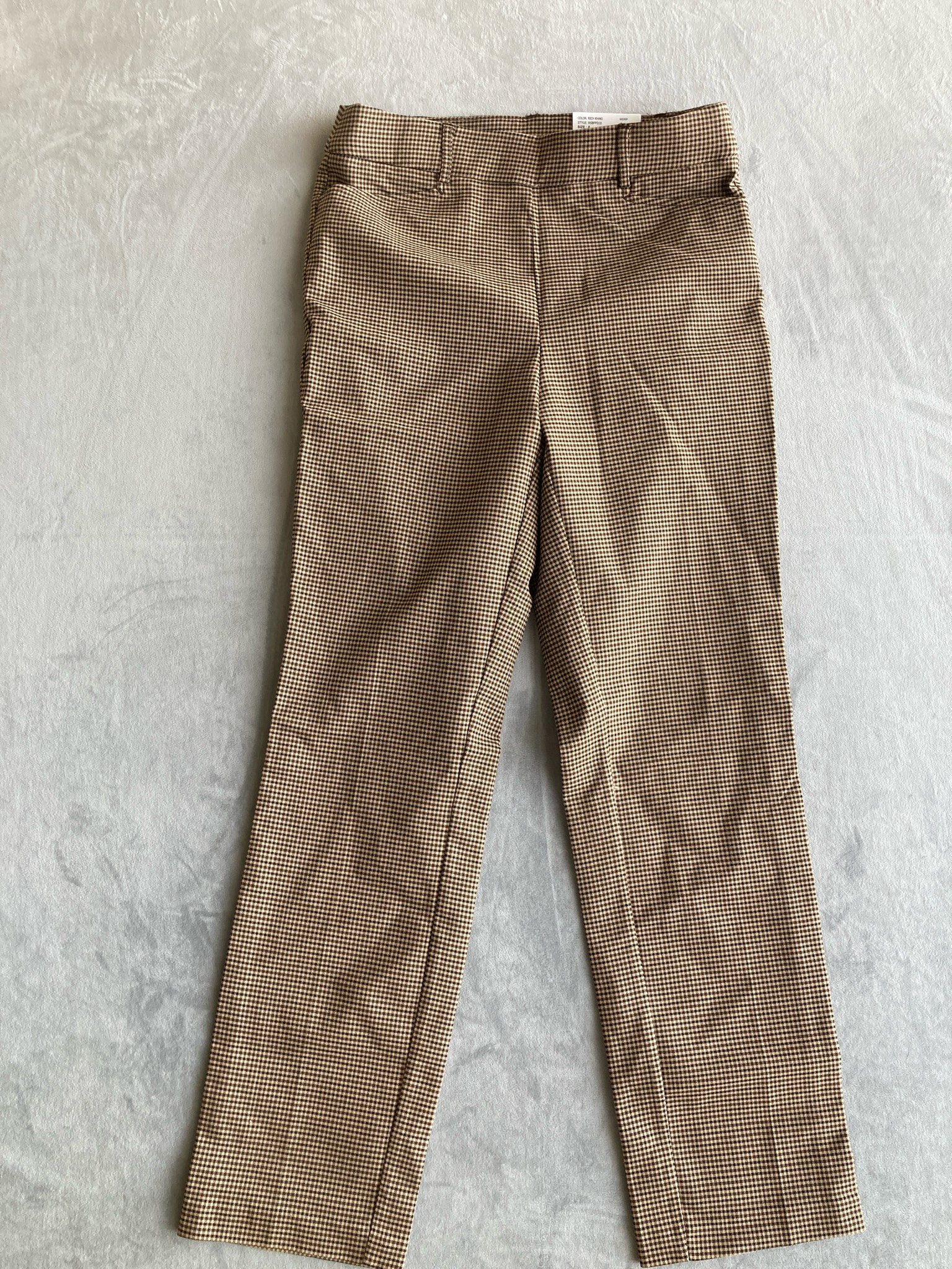 Rafaella Brown Black Checkered Pants Size 6