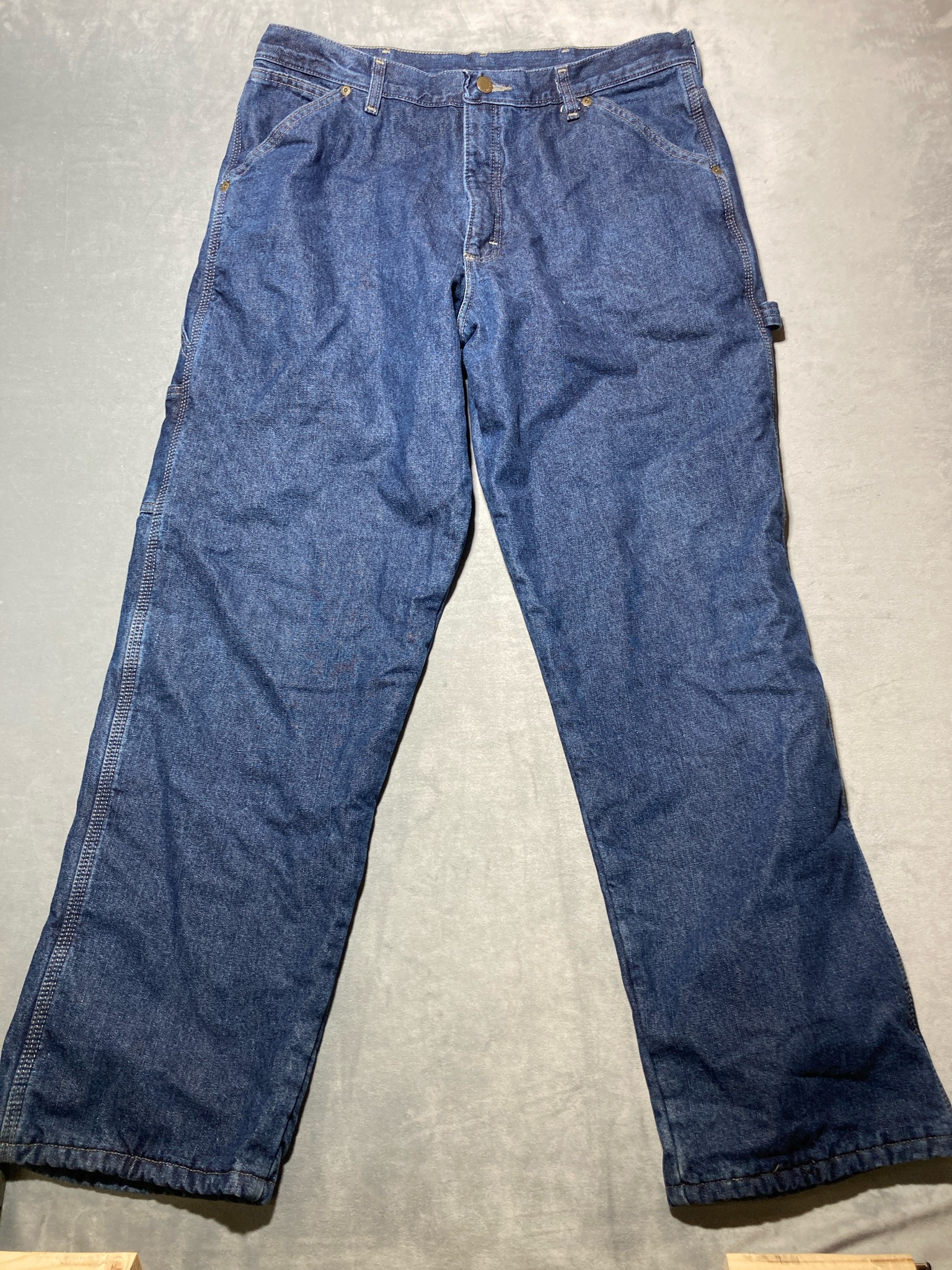Wrangler blue cotton blend jeans size 34x32