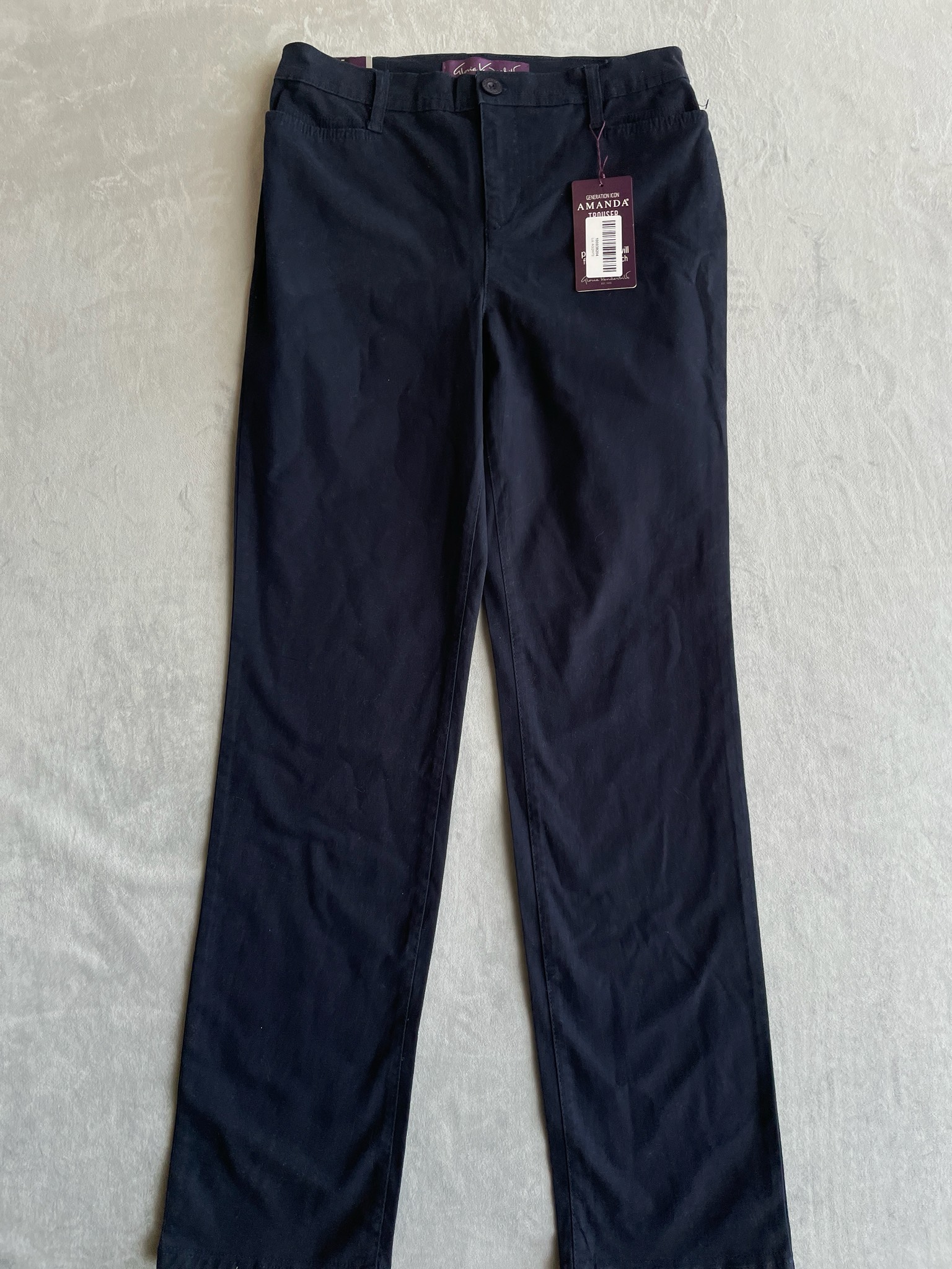 Gloria Vanderbilt Navy Twill Trousers Size 4