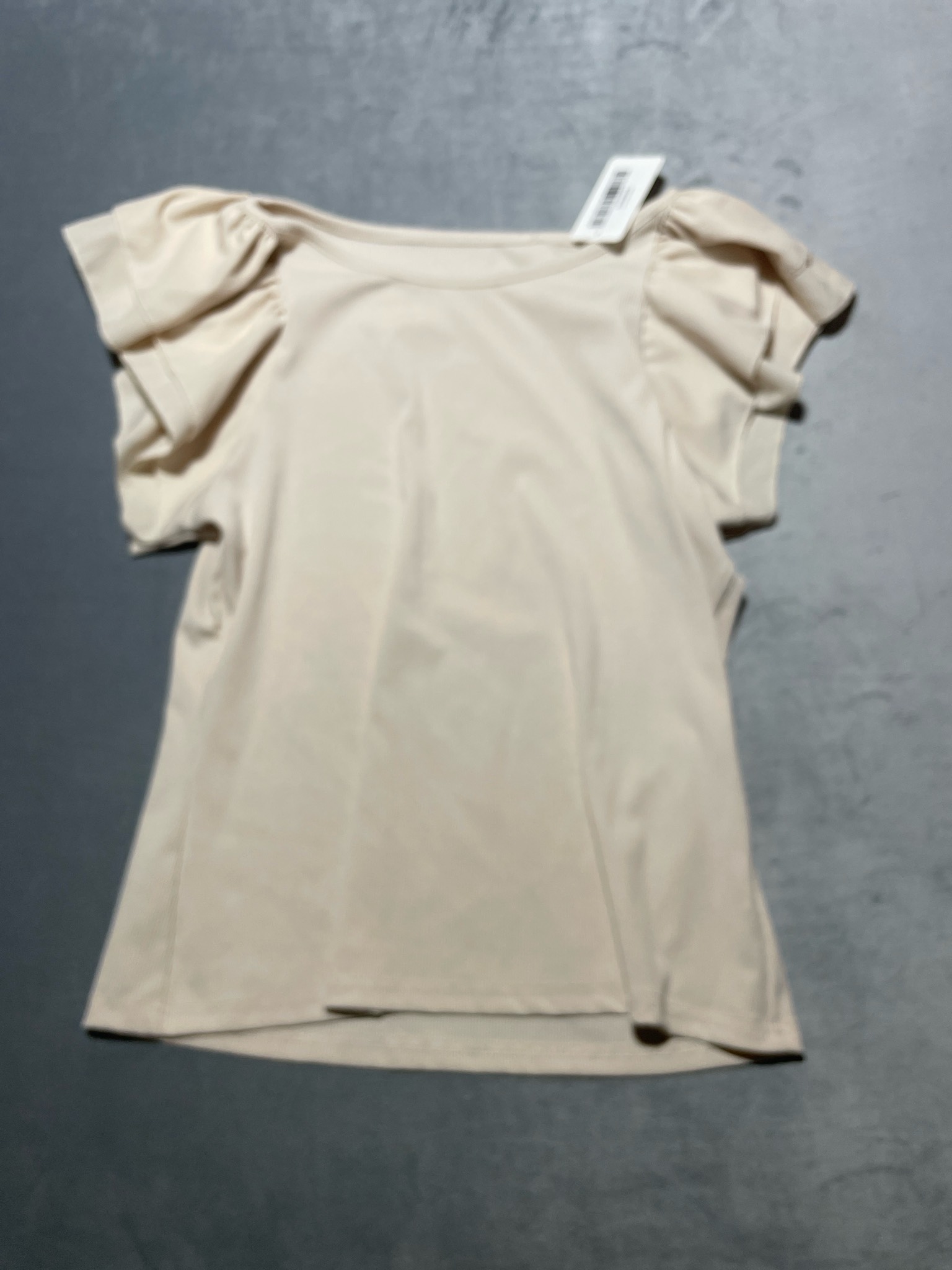Beige Puff Sleeve Top