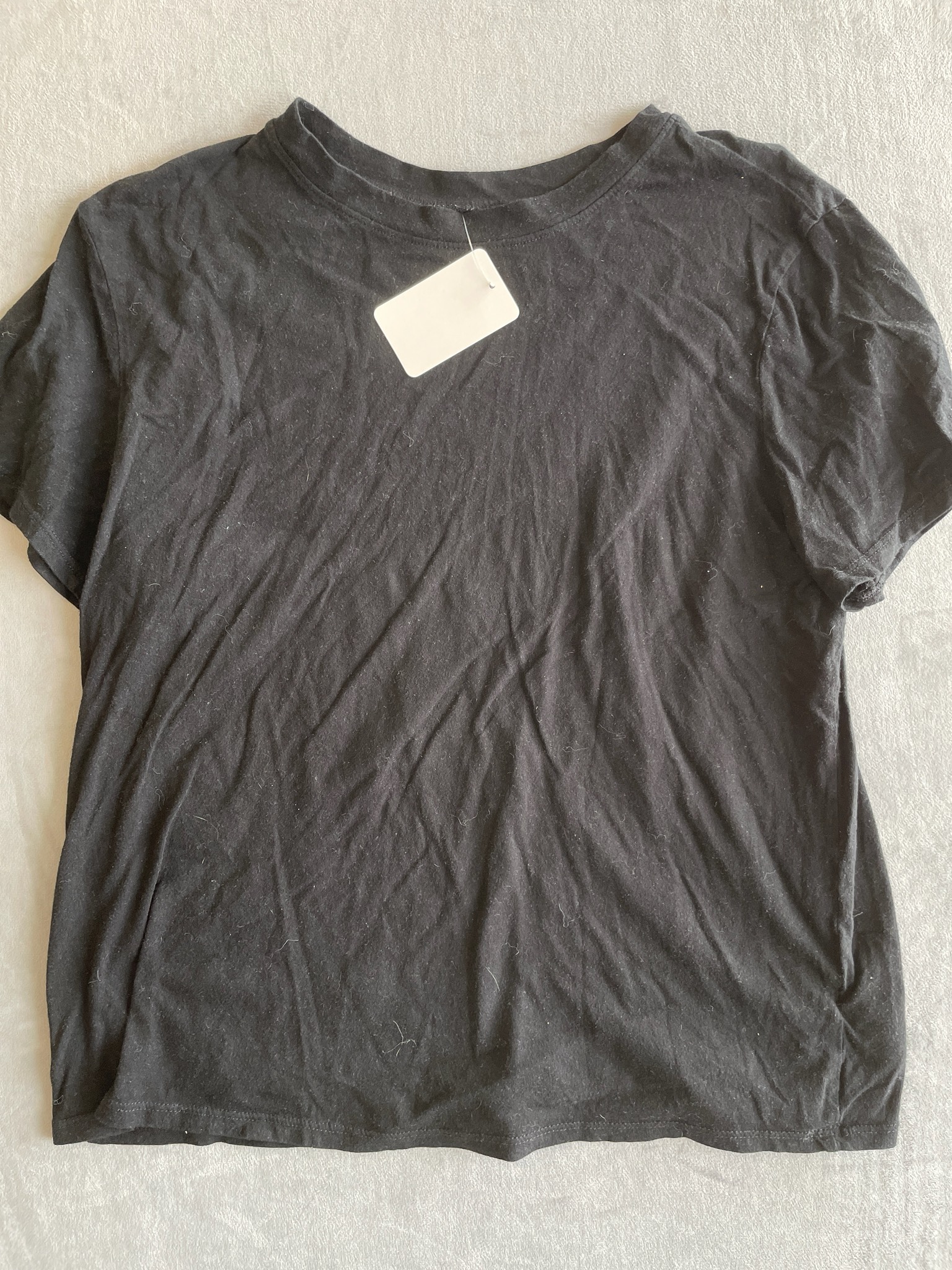 a new day Black Cotton Modal T-Shirt Size MEDIUM