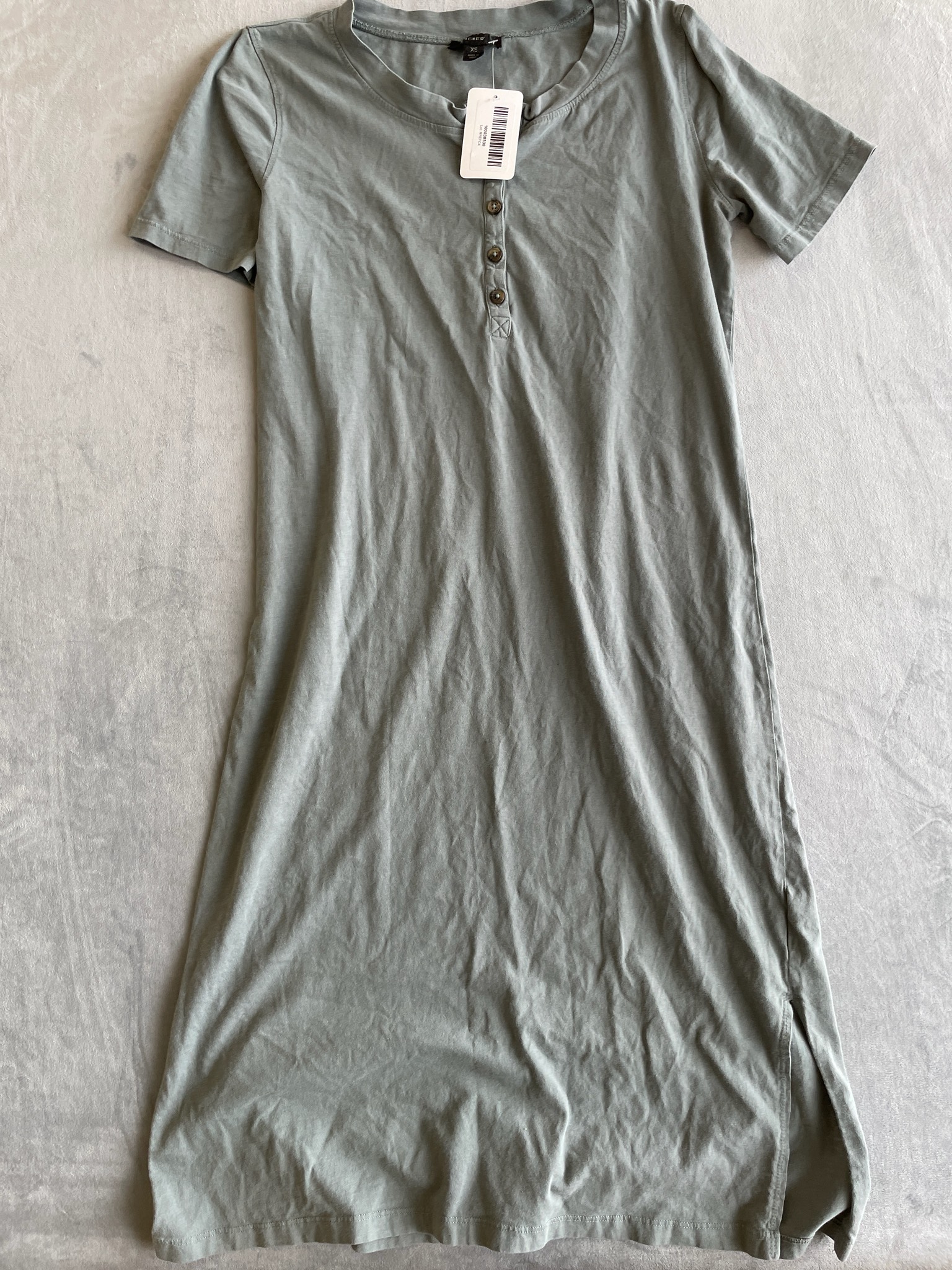 J.CREW Light Green Cotton Dress Size XS