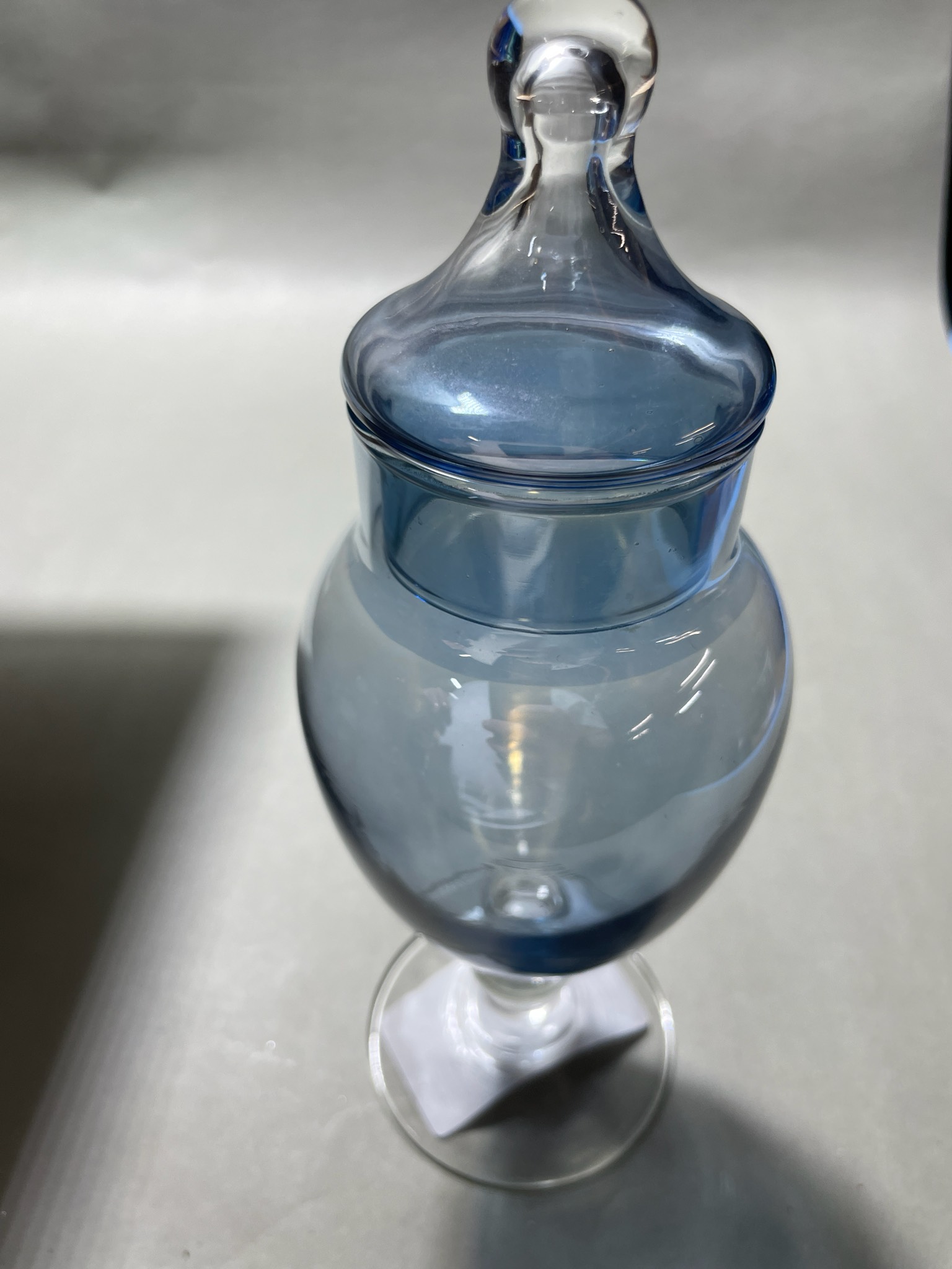 Blue Decorative Glass Jar
