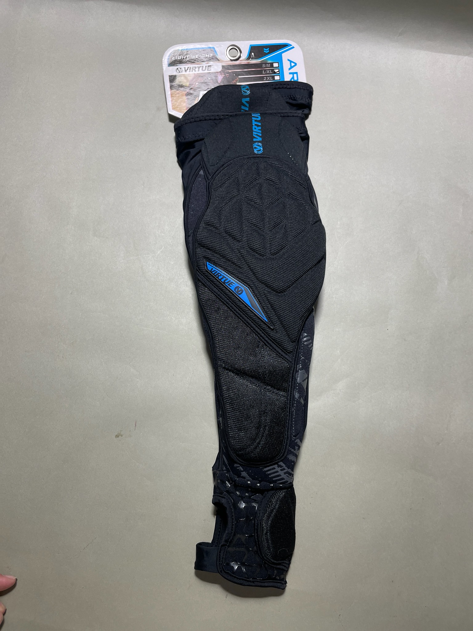 VIRTUE Black Blue Padded Arm Protection Gear