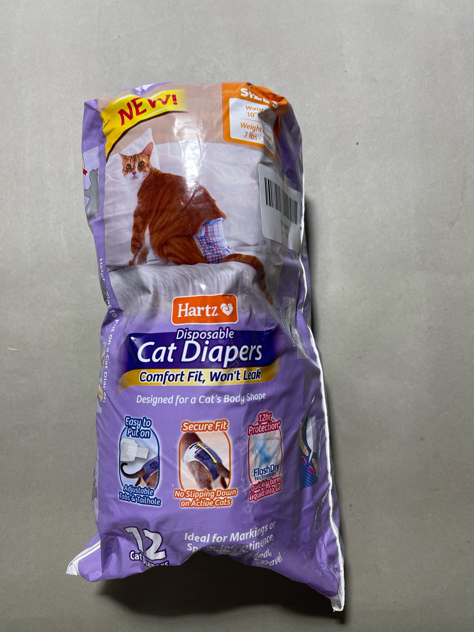 Hartz Purple Disposable Cat Diapers Size Size S