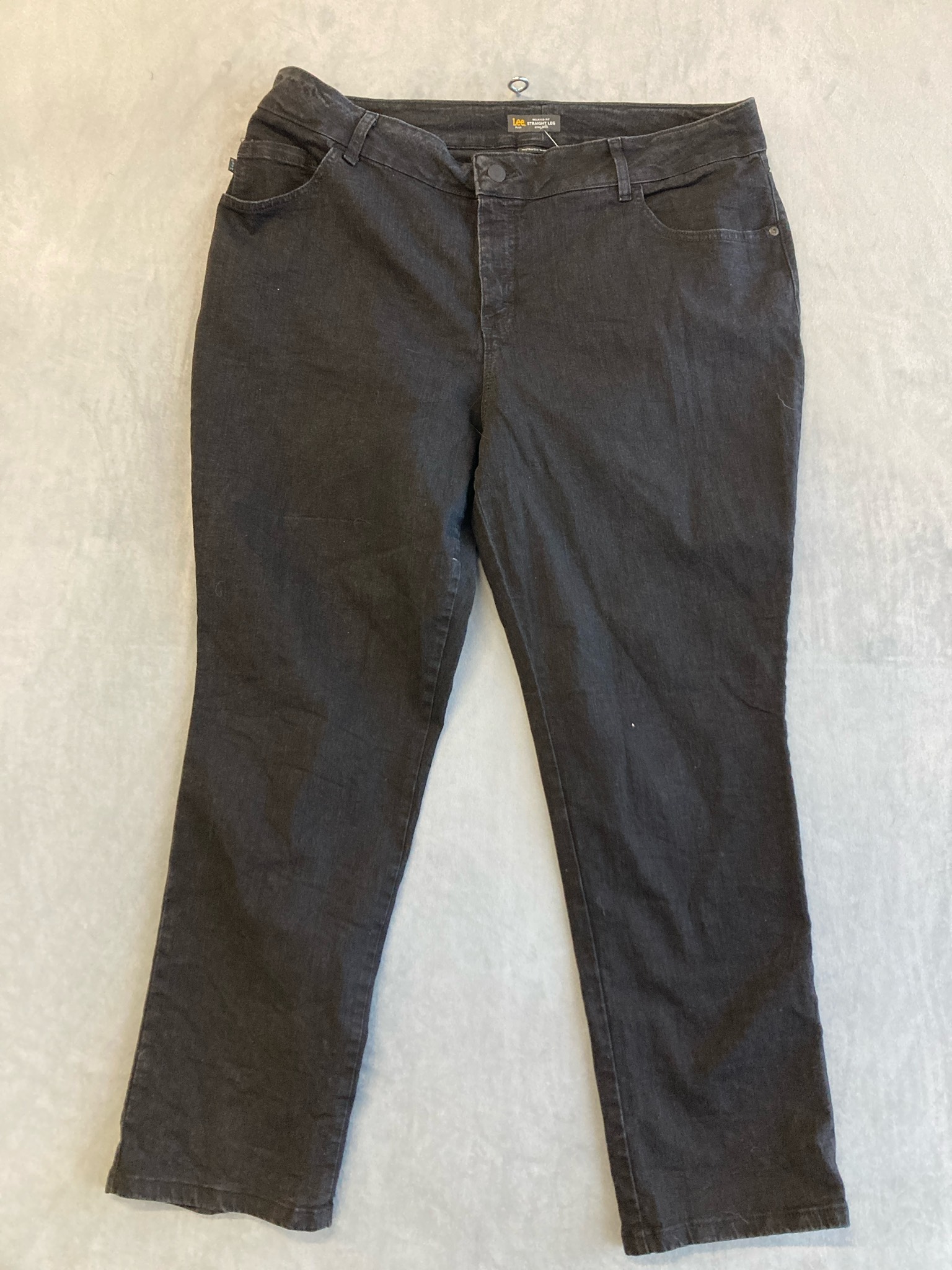 Lee Black Cotton Pants Size 20W, 30L