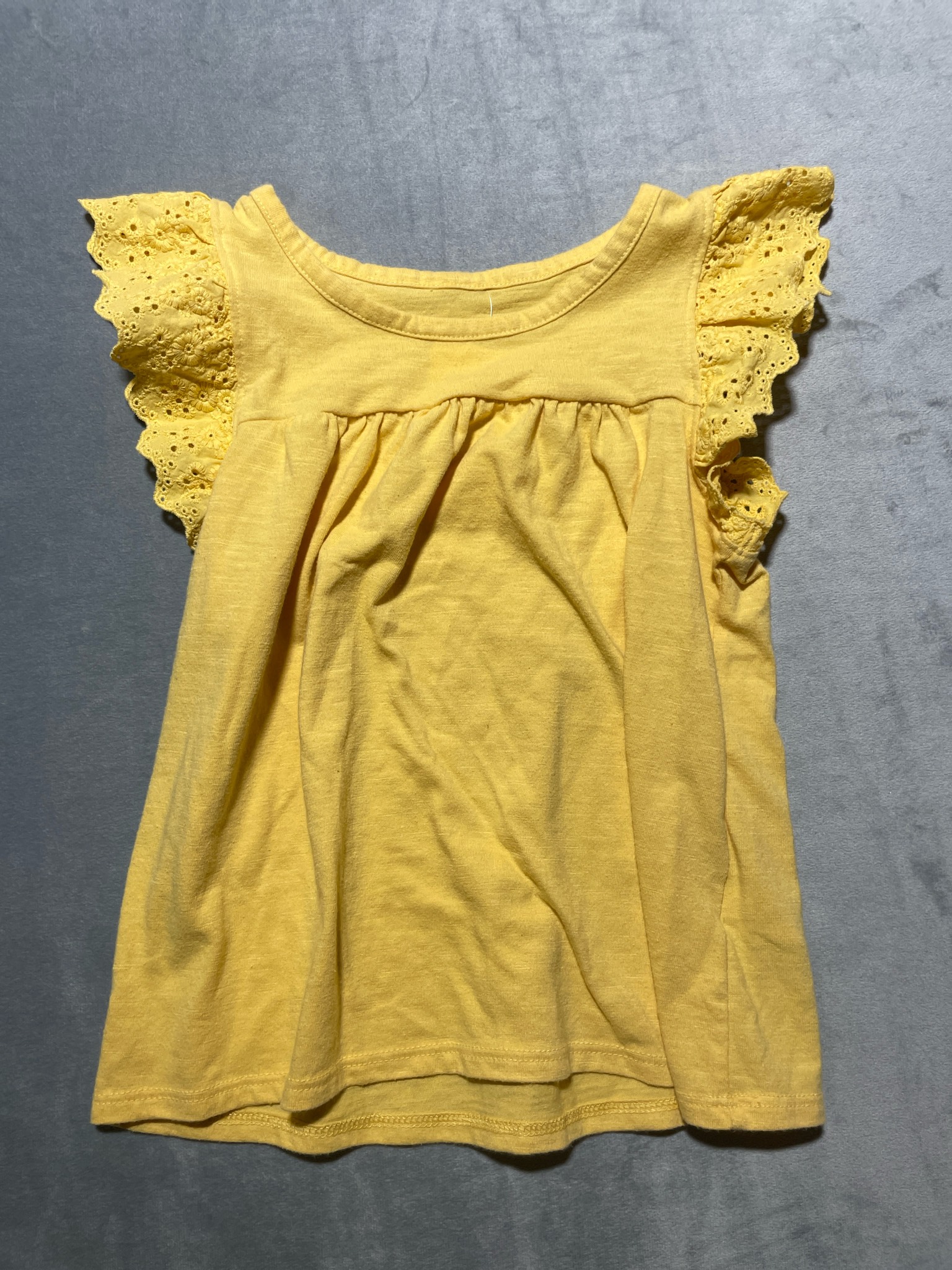 Cat & Jack Yellow Cotton Sleeveless Shirt Size XS (4/5)