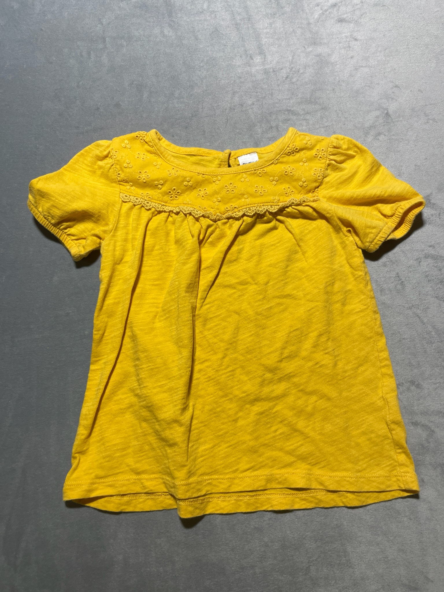 Osh Kosh yellow floral detail cotton shirt size 5T