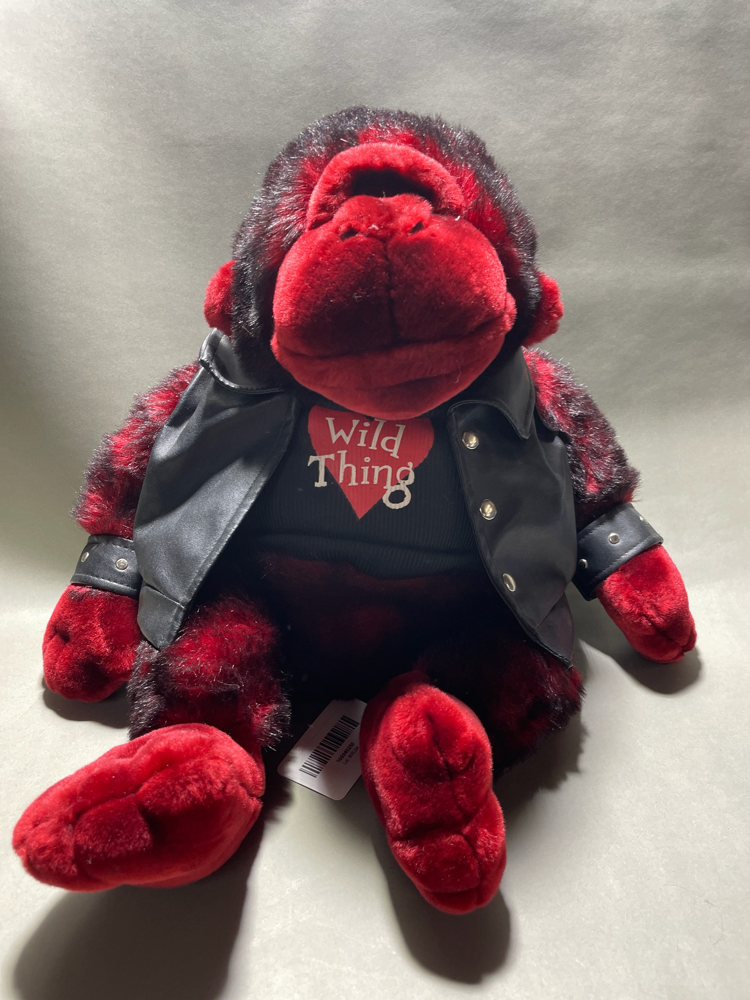 Red Black Plush Monkey