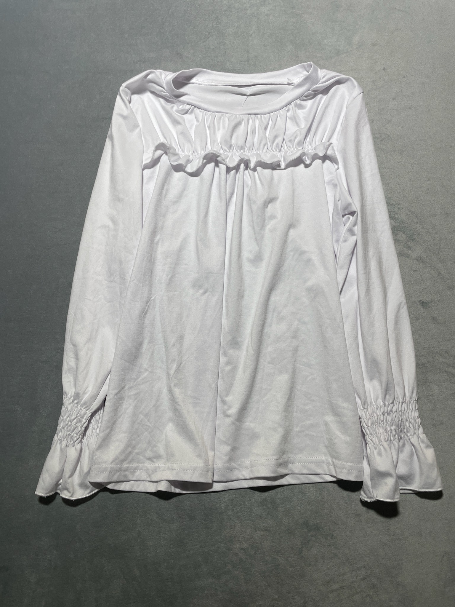 White polyester blend long sleeve shirt size XL