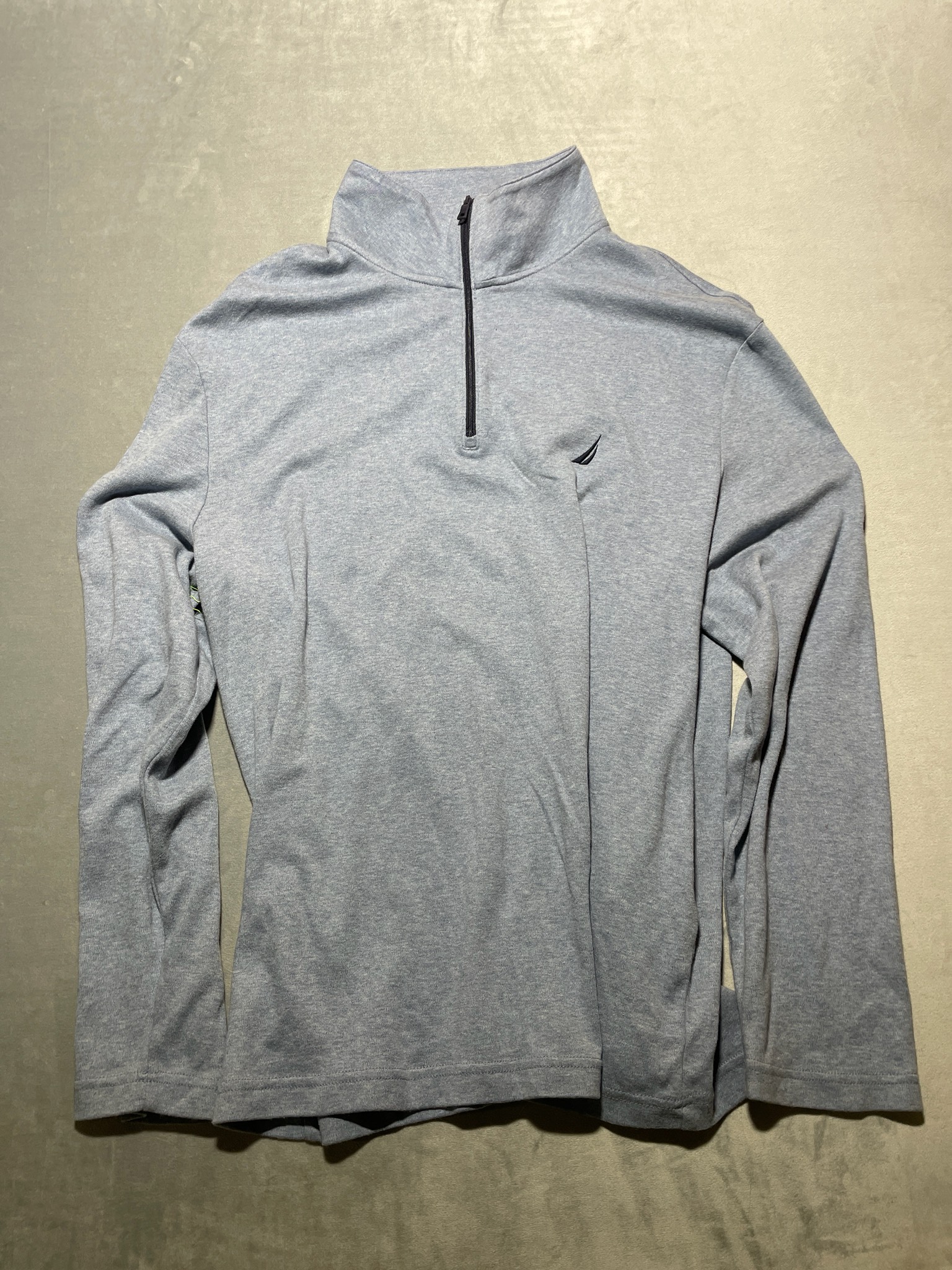 Nautica light blue quarter zip pull over size XL