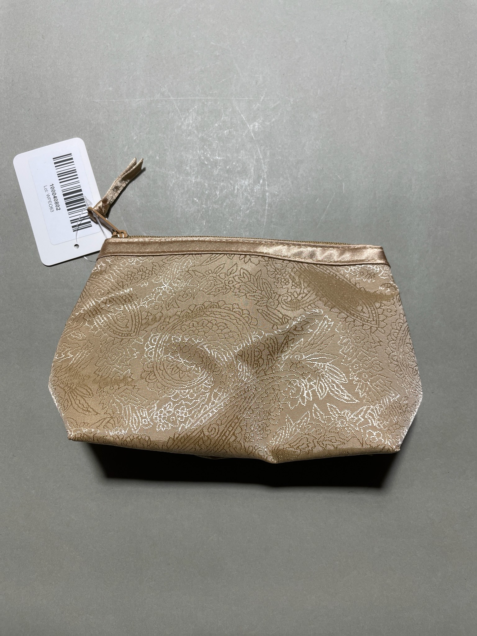 Gold Decorative Zippered Pouch