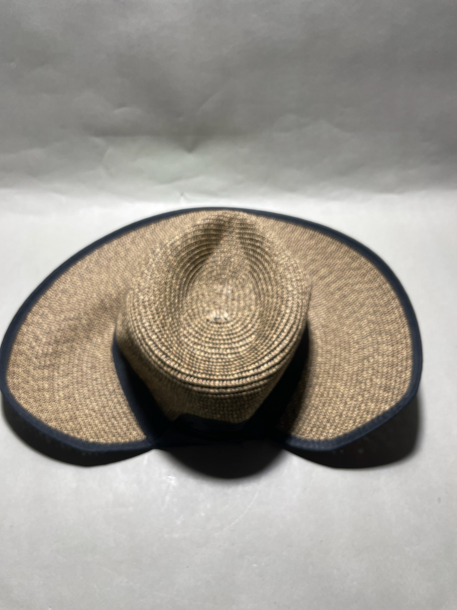 San Diego Hat Company Brown Beige Woven Wide-Brimmed Hat Size O/S
