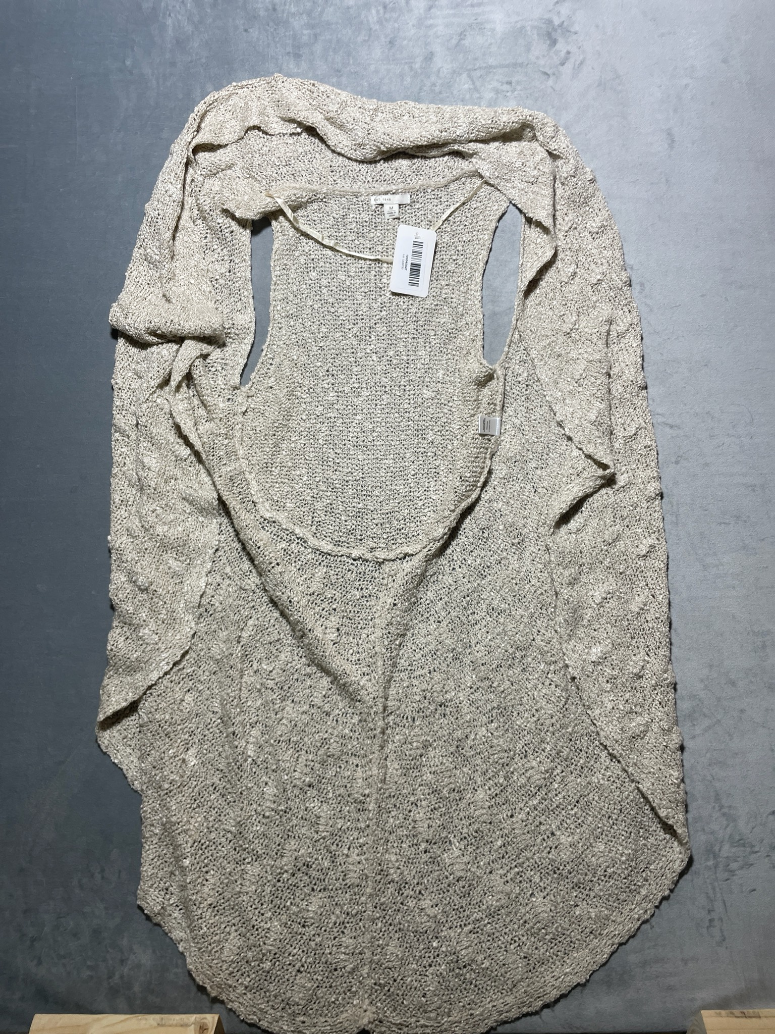 Beige Knitted Tank Top Size M