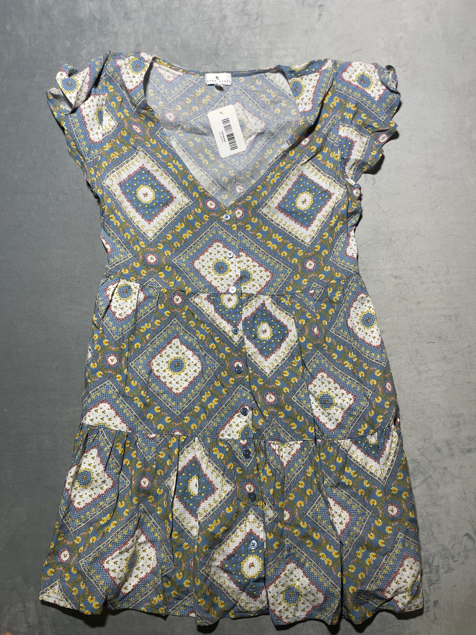 true craft Blue Floral Dress