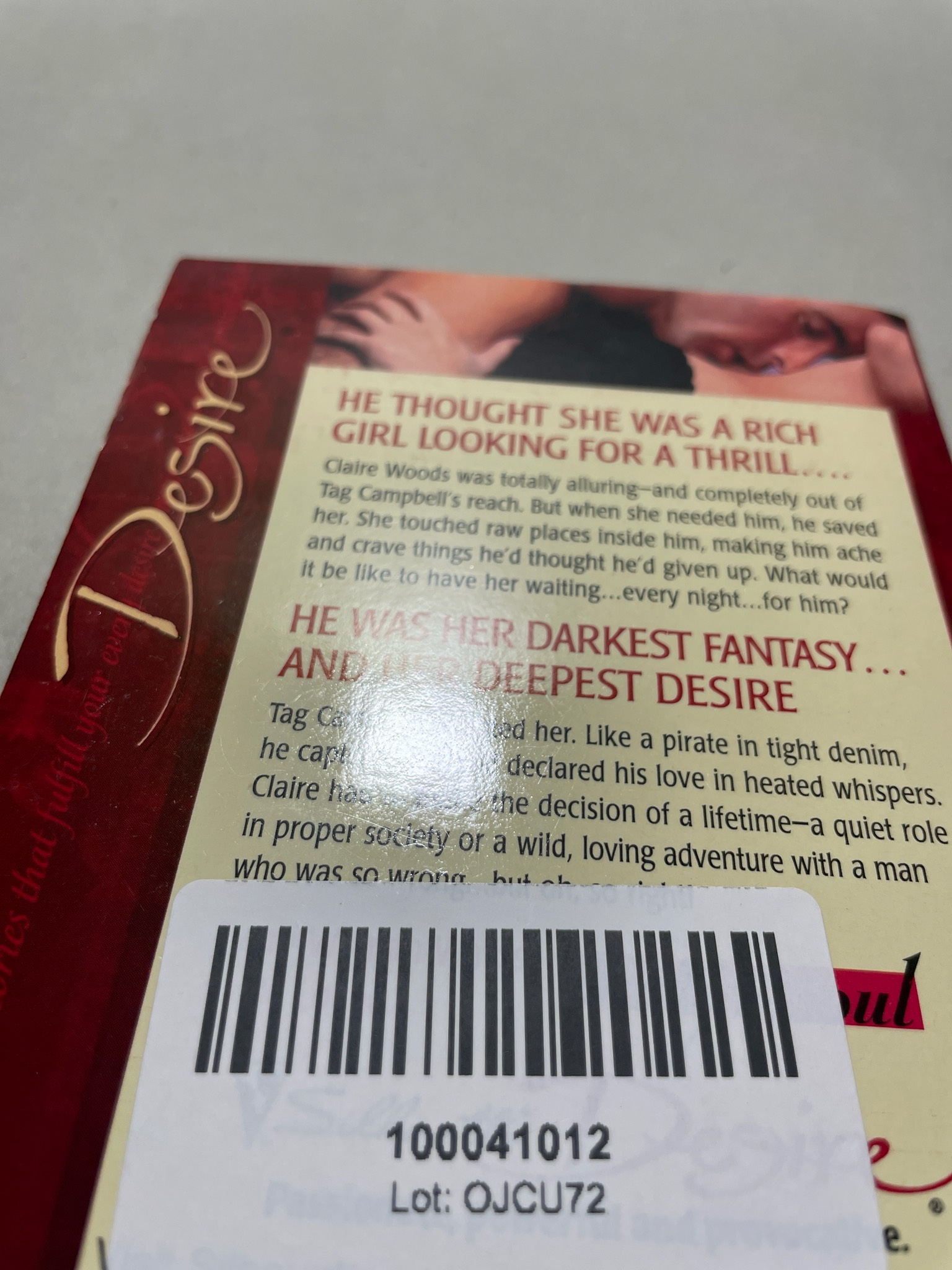 Silhouette Red Illustrated Paperback Romance Novel