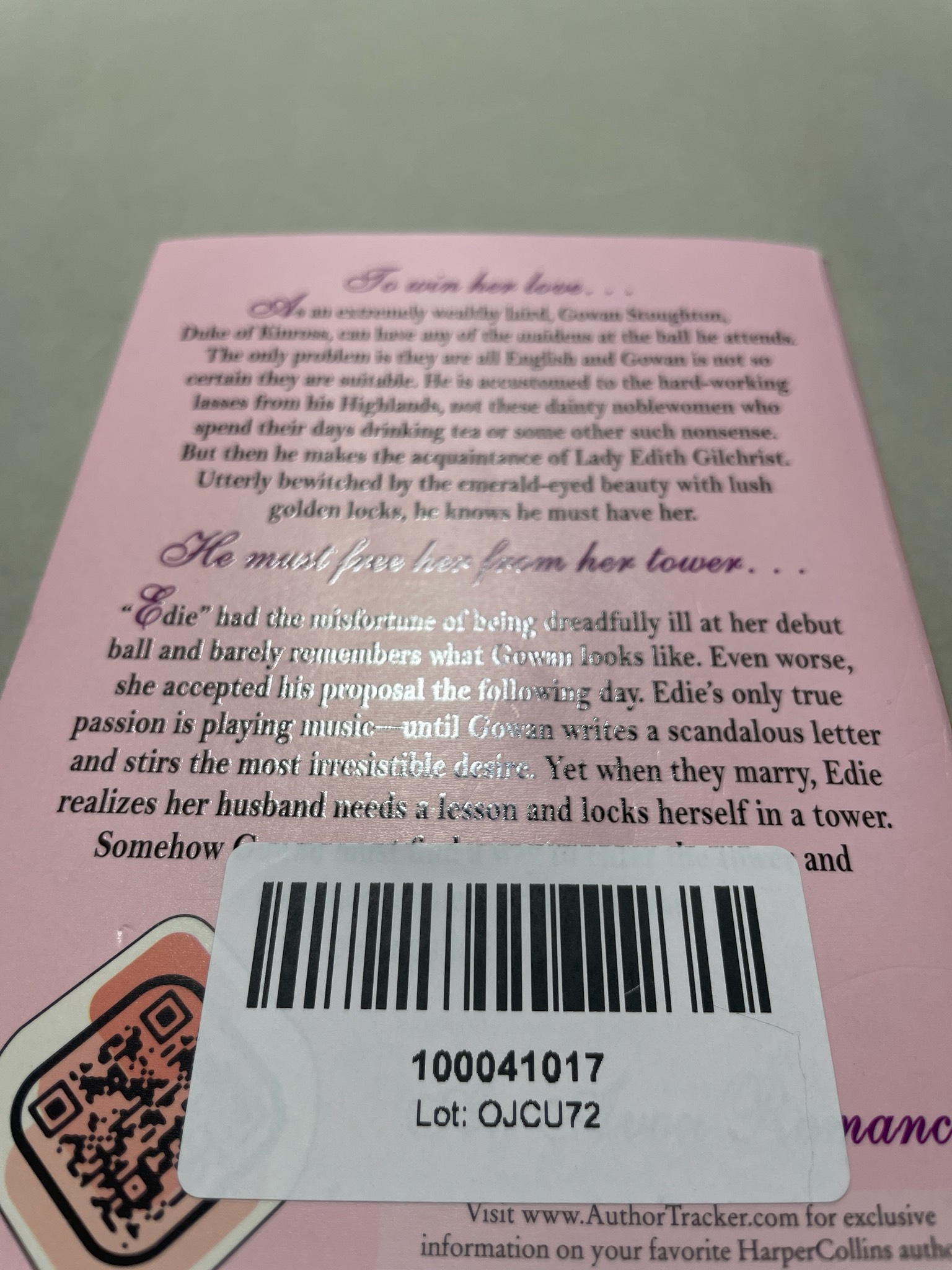 Avon Purple Pink Paperback Book