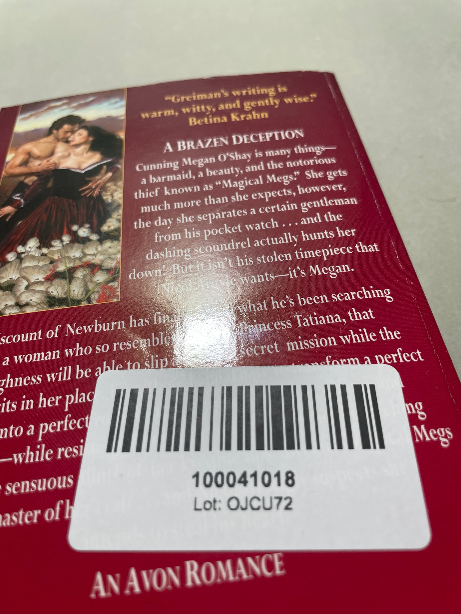 Avon The Princess Masquerade Romance Novel