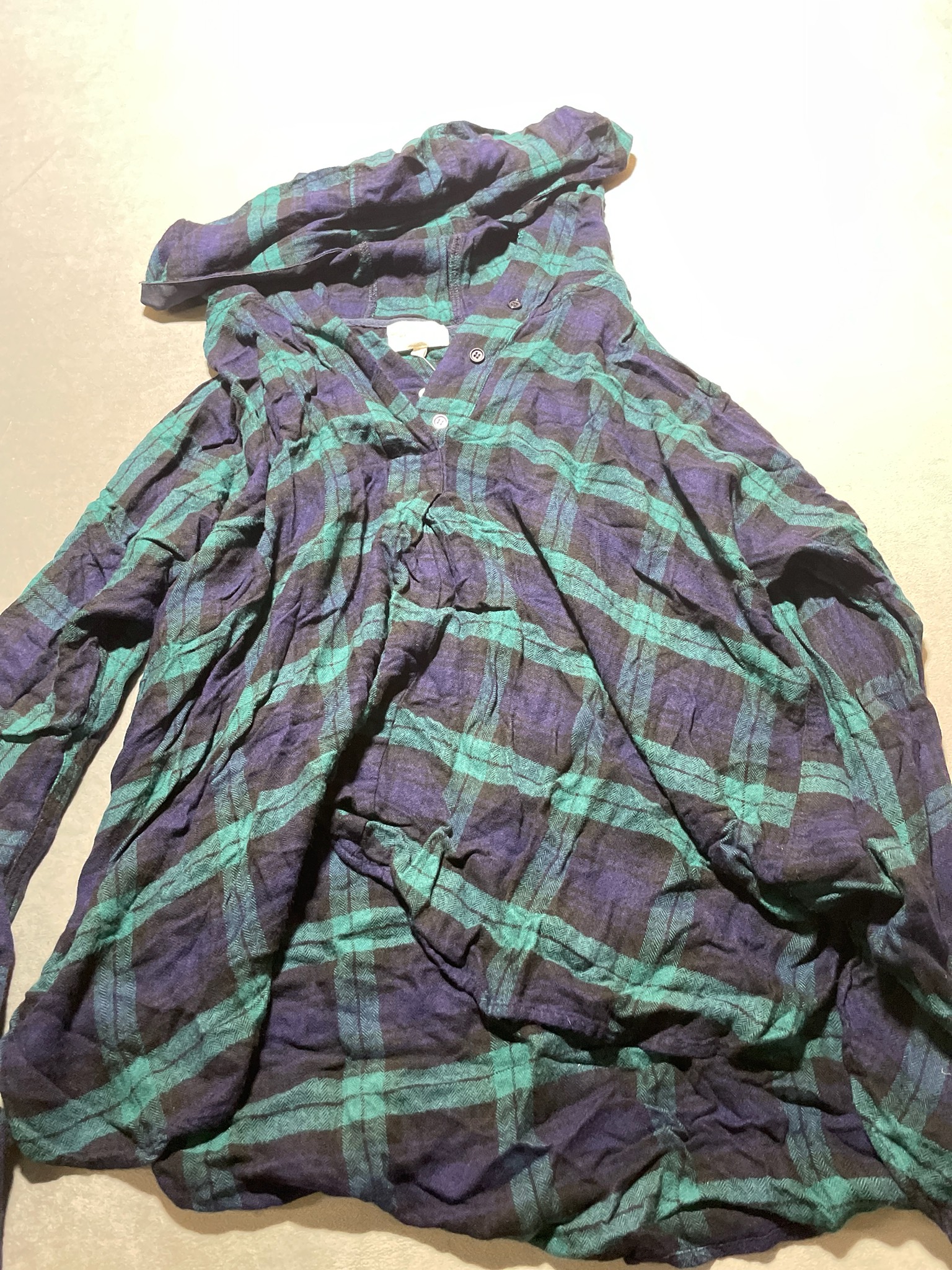 Teal Plaid Lightweight Woven Shirt