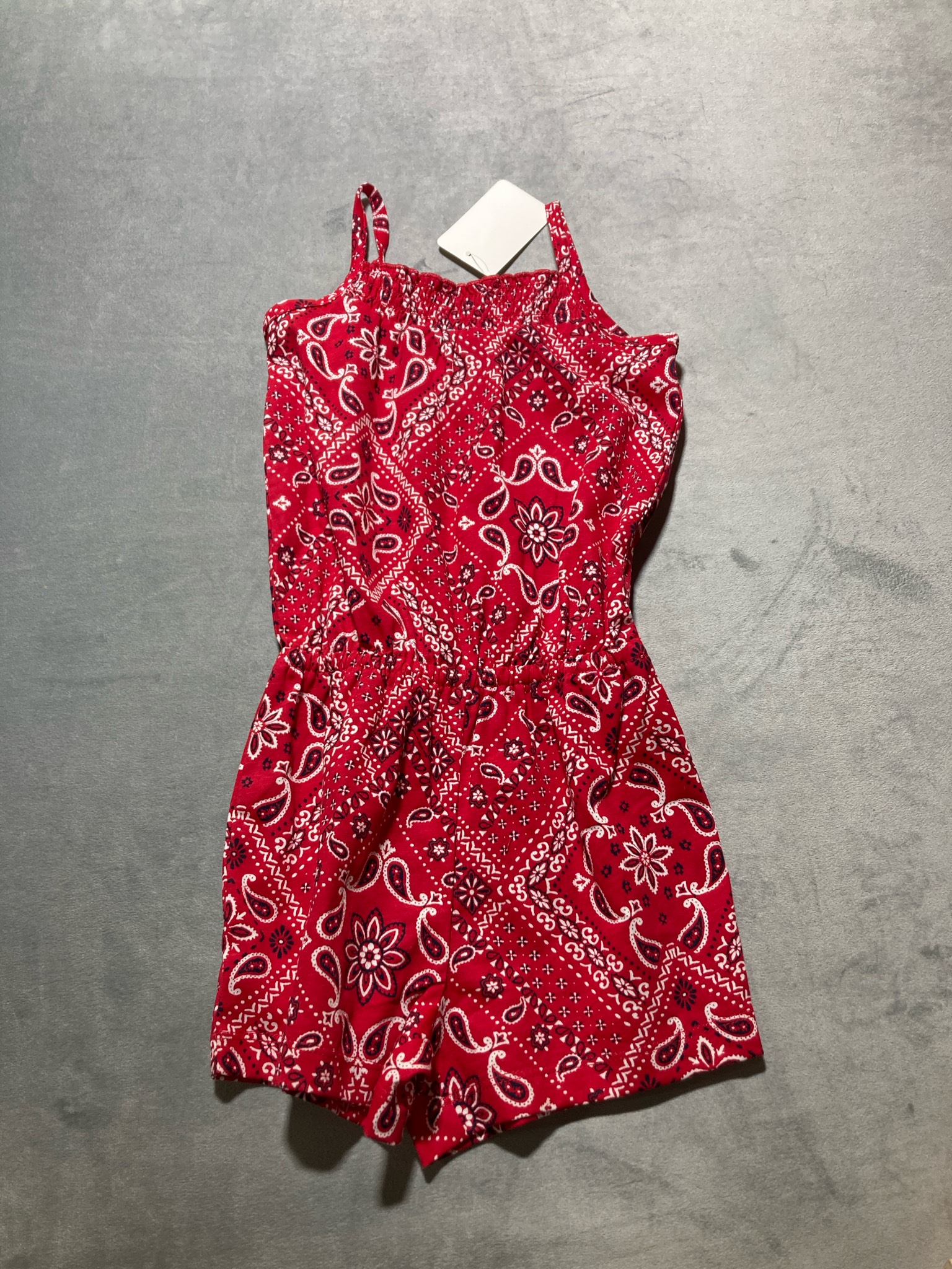 The Children's Place Red Bandana Print Romper Size 3T NWT