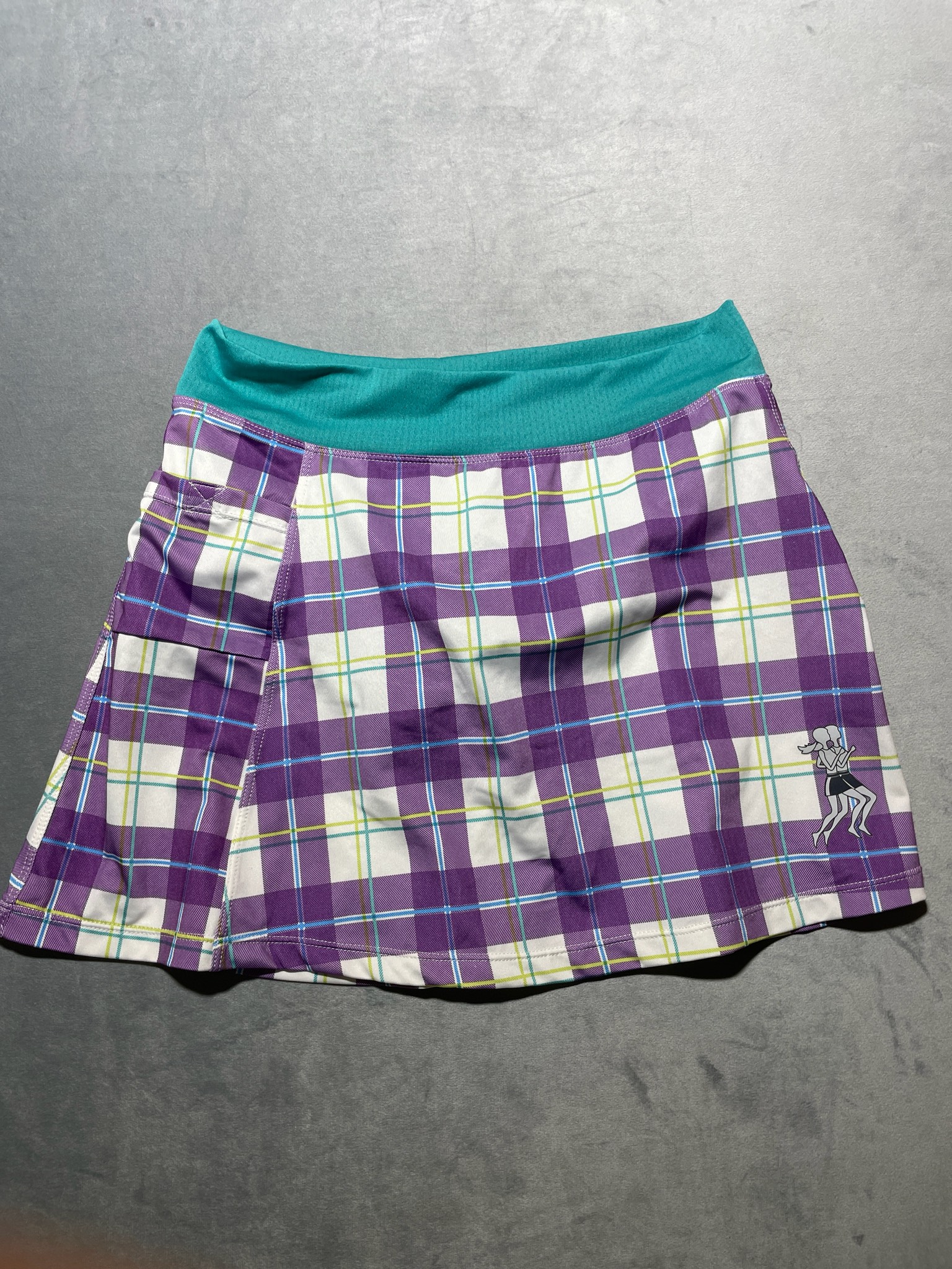 RunningSkirts Purple Plaid Polyester Spandex Skirt