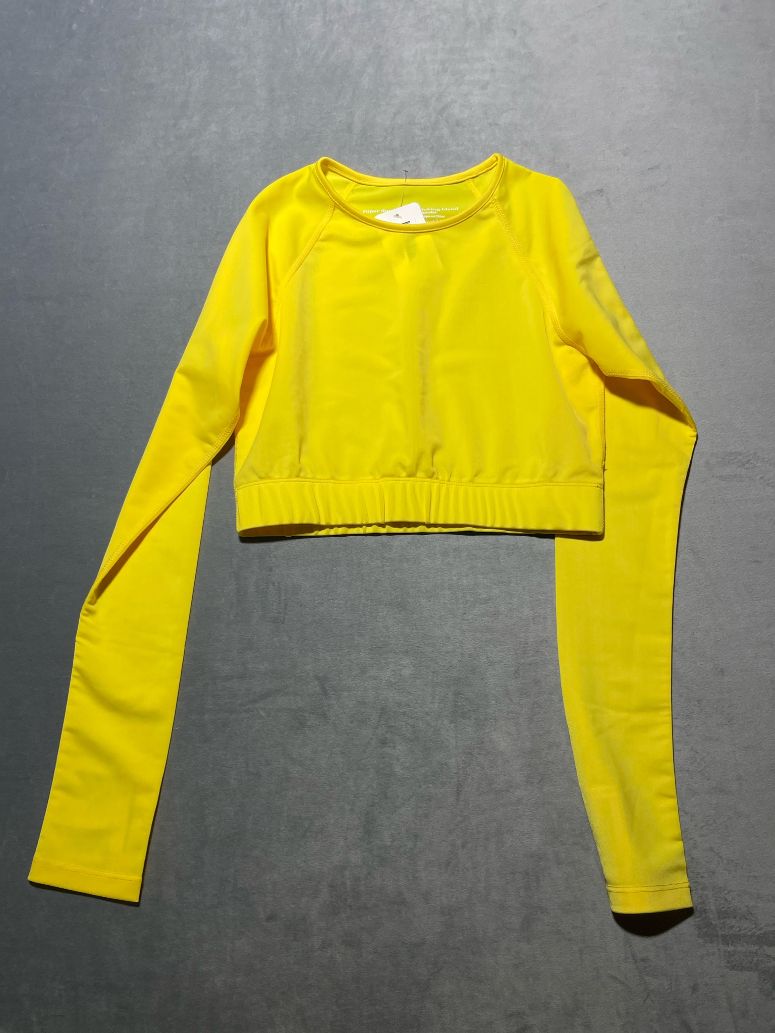 RunningSkirts Yellow Polyester-Spandex Crop Top
