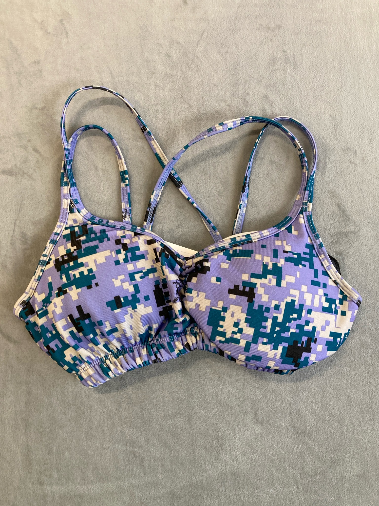 Purple Camouflage Bikini Top Size XS