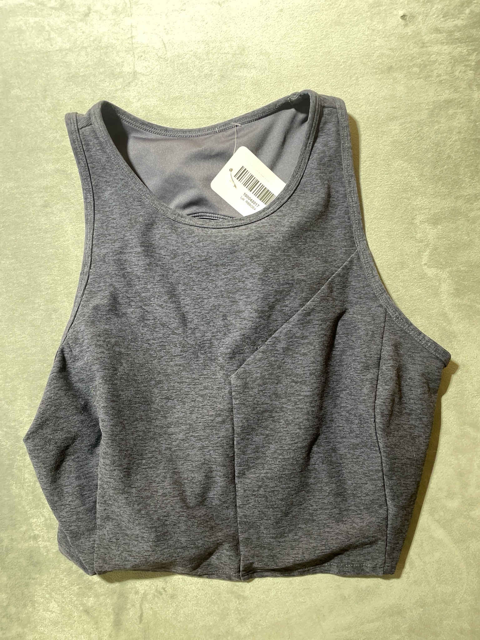JoyLab Dark Heather Grey Polyester-Spandex Tank Size Large