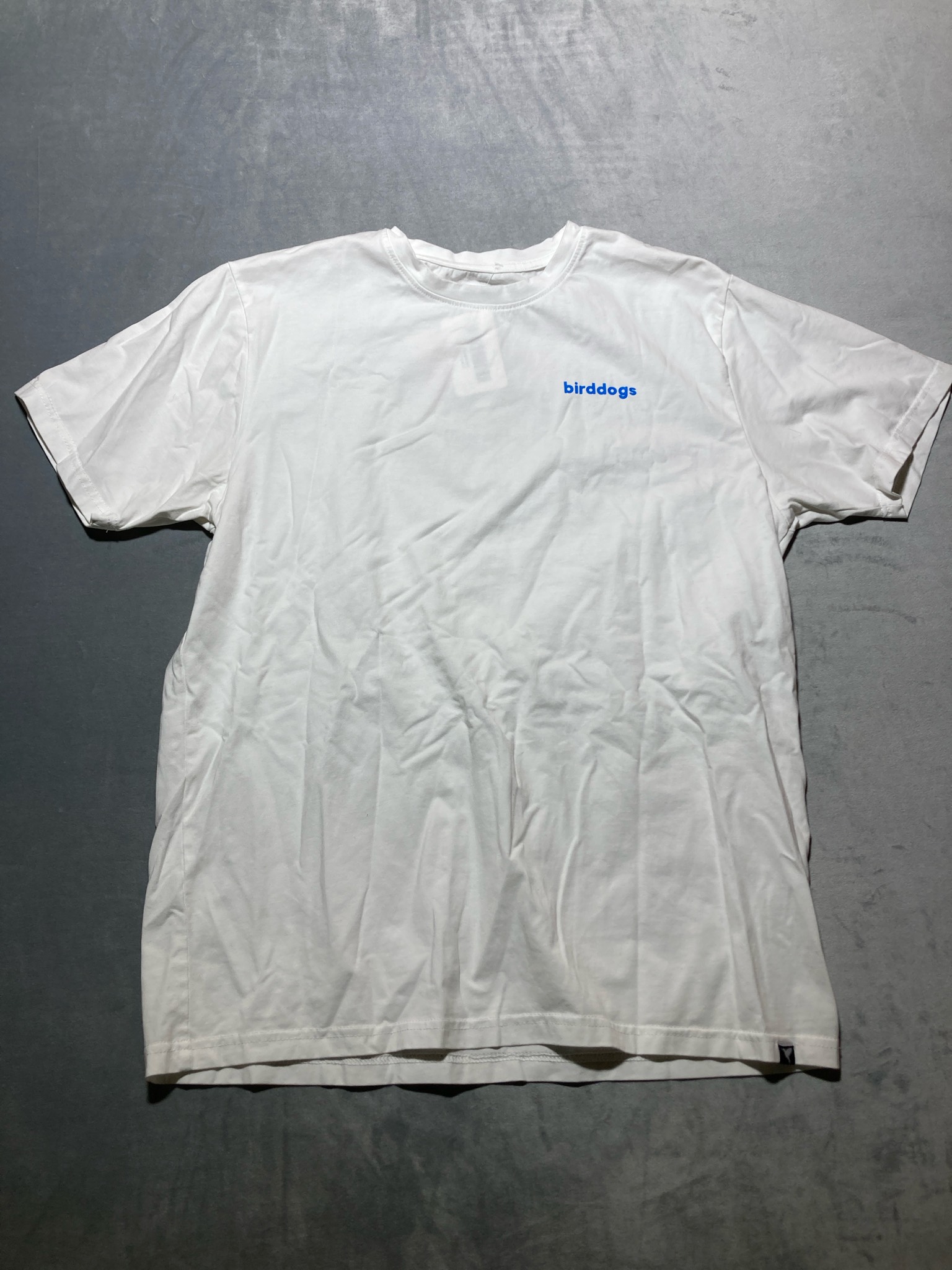 birddogs White Cotton T-Shirt Size L