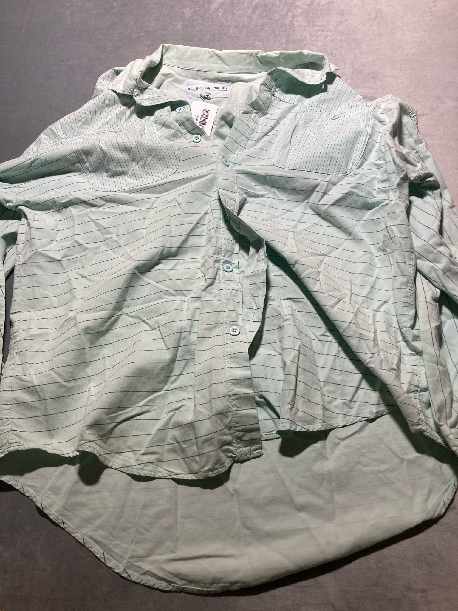 Frank green striped button up shirt size XL