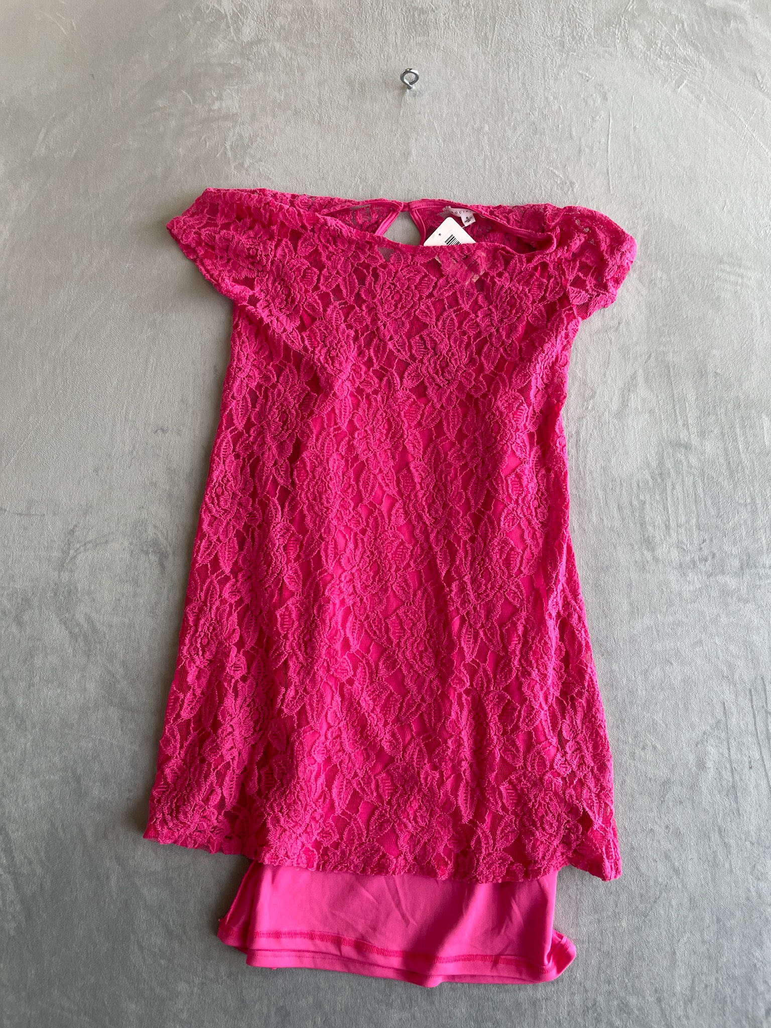 Socialite Fuchsia Floral Lace Dress Size S