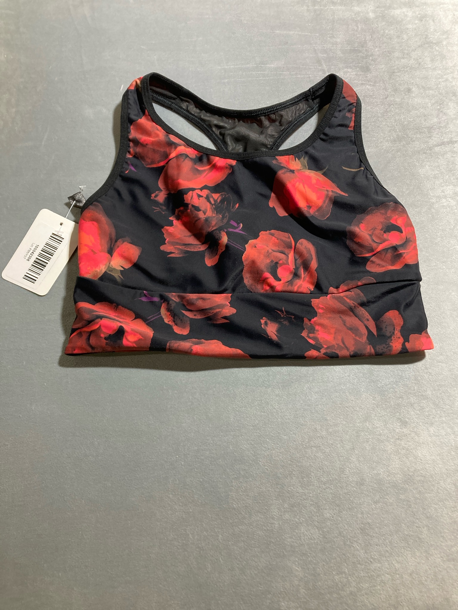Victoria Sport Black Floral Sports Bra Size S/P/CHV