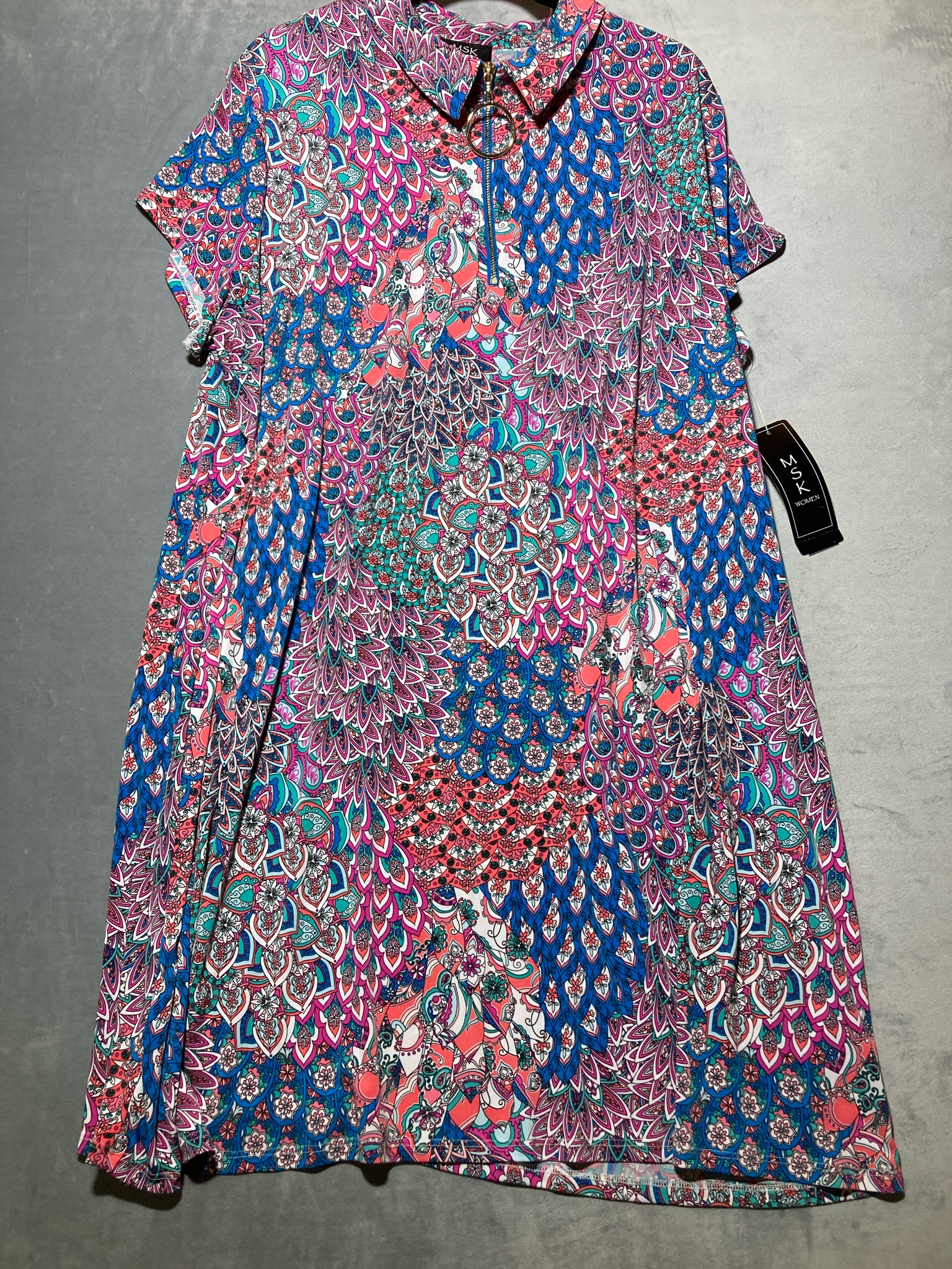MSK Colorful Floral A-line Dress Size 3X