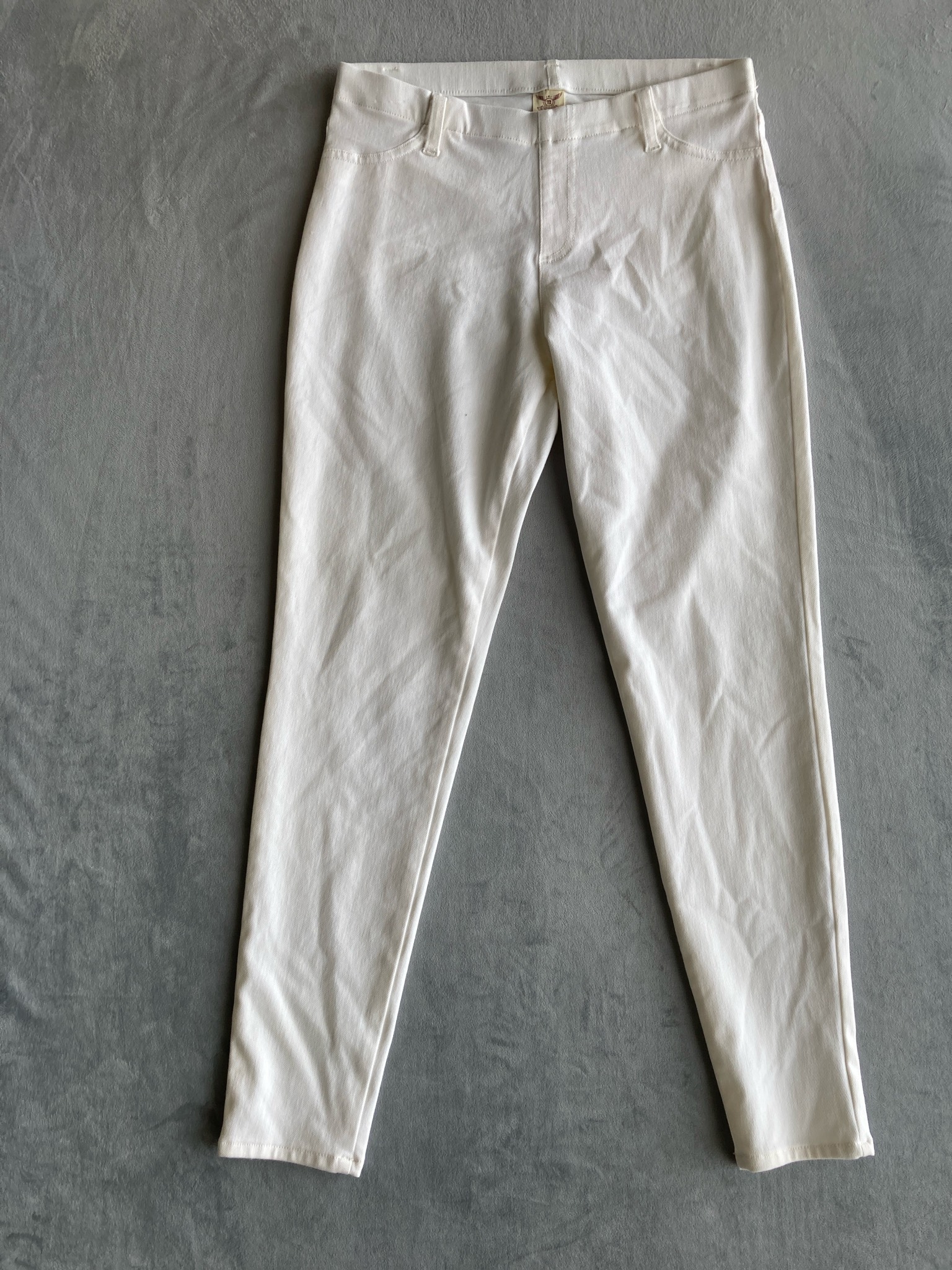 Faded Glory White Stretch Cotton Blend Jeggings Size L/G (12-14)