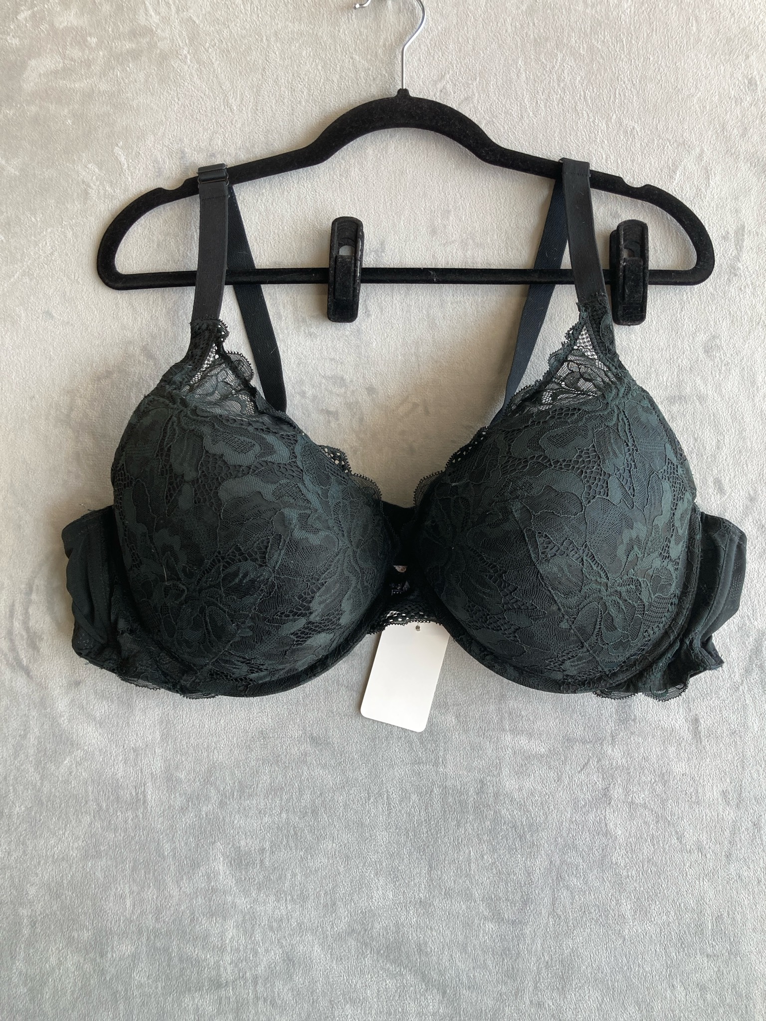 auden. Black Lace Underwire Bra Size 46C