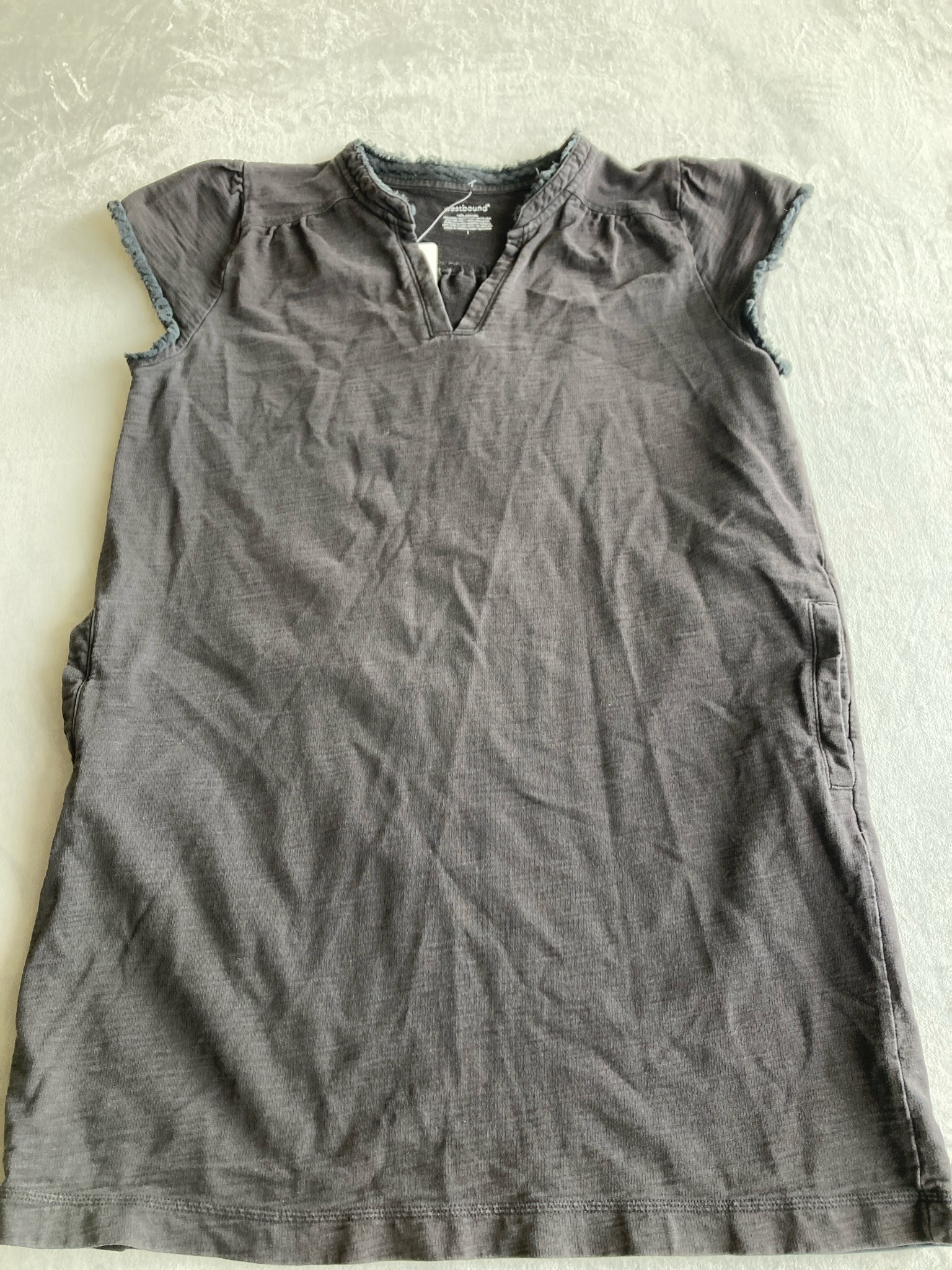 Westbound Charcoal Gray Knit Tunic Top