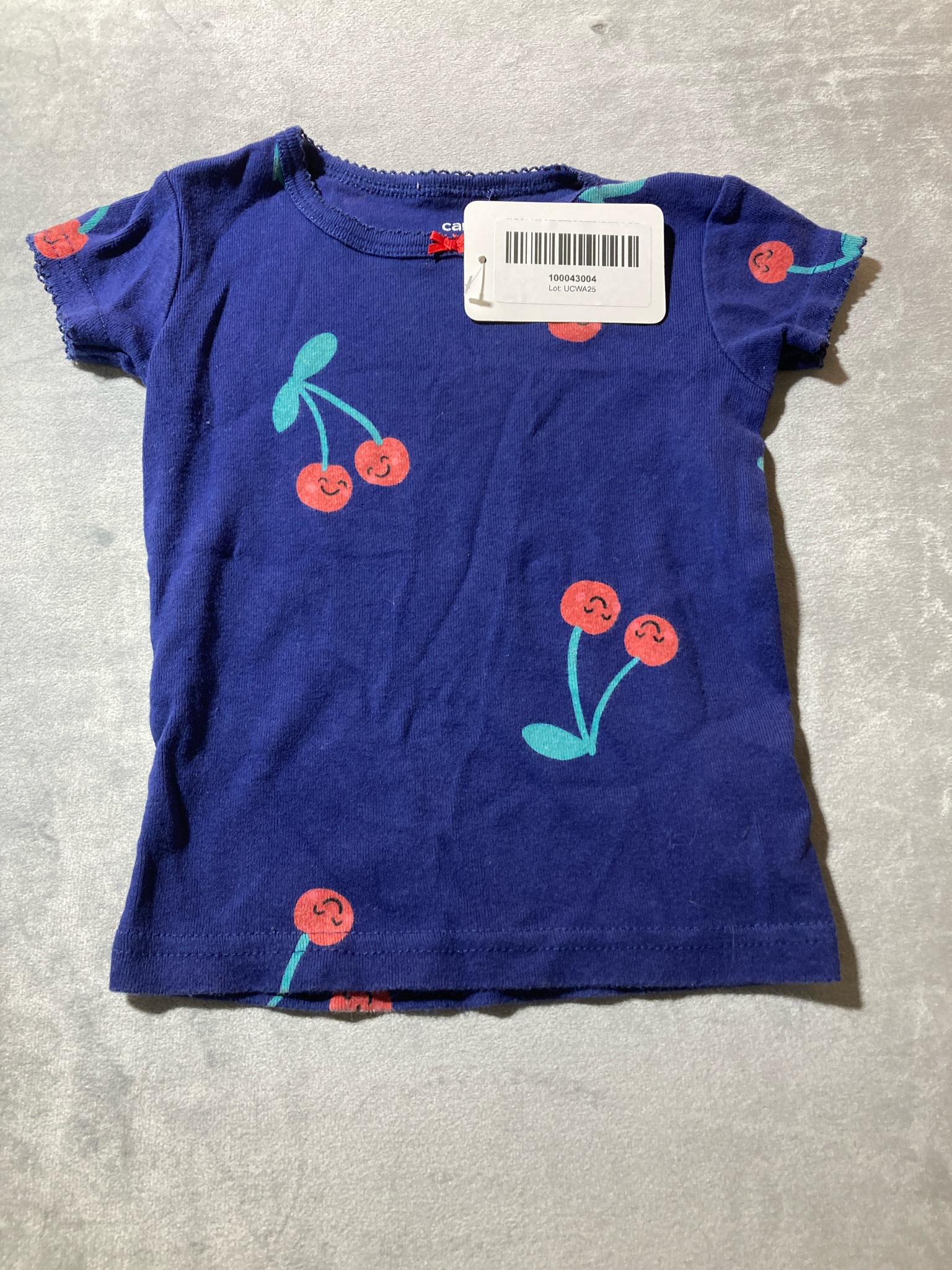 Carter's Navy Cherry Knit T-Shirt Size 12m
