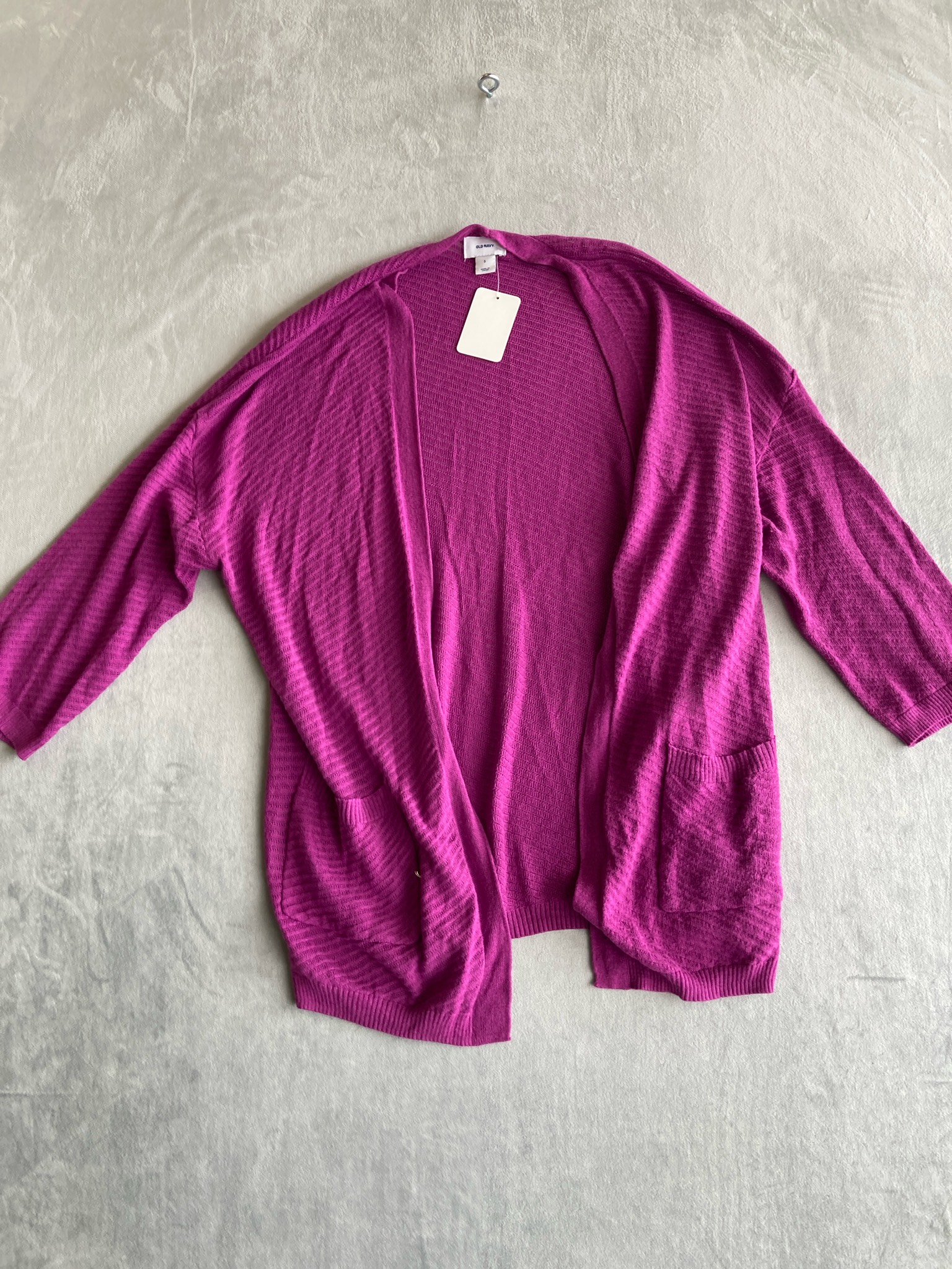 Old Navy Fuchsia Lightweight Knit Cardigan Size S