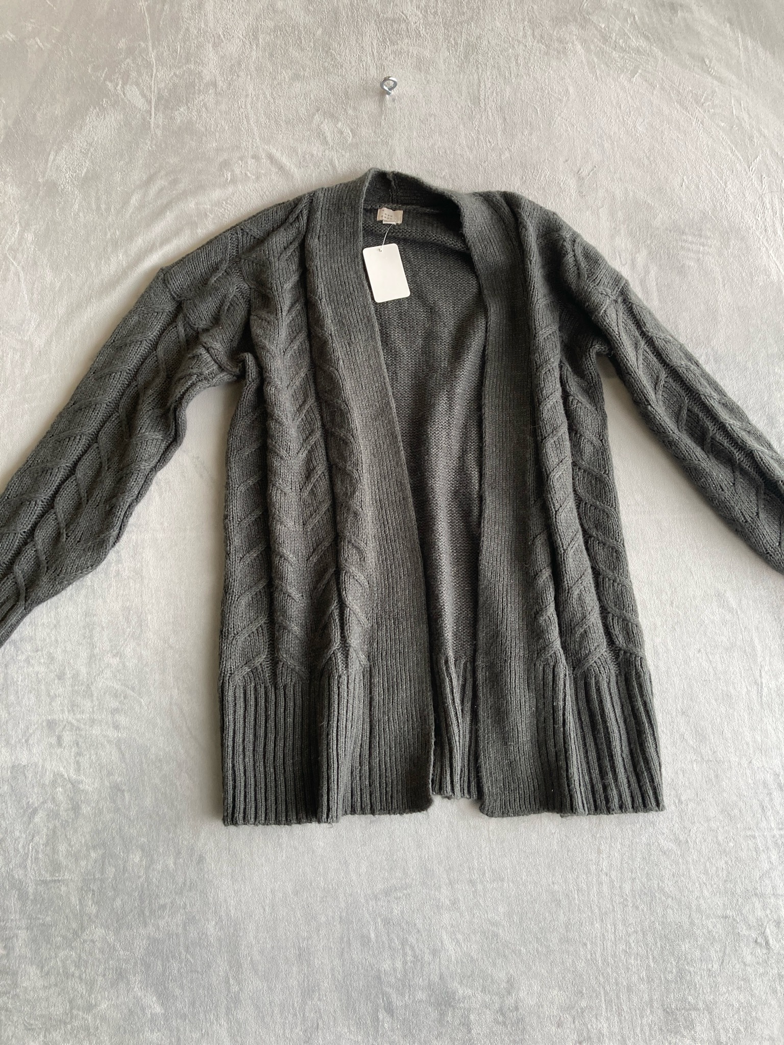 A New Day Charcoal Gray Knit Cardigan Size Small