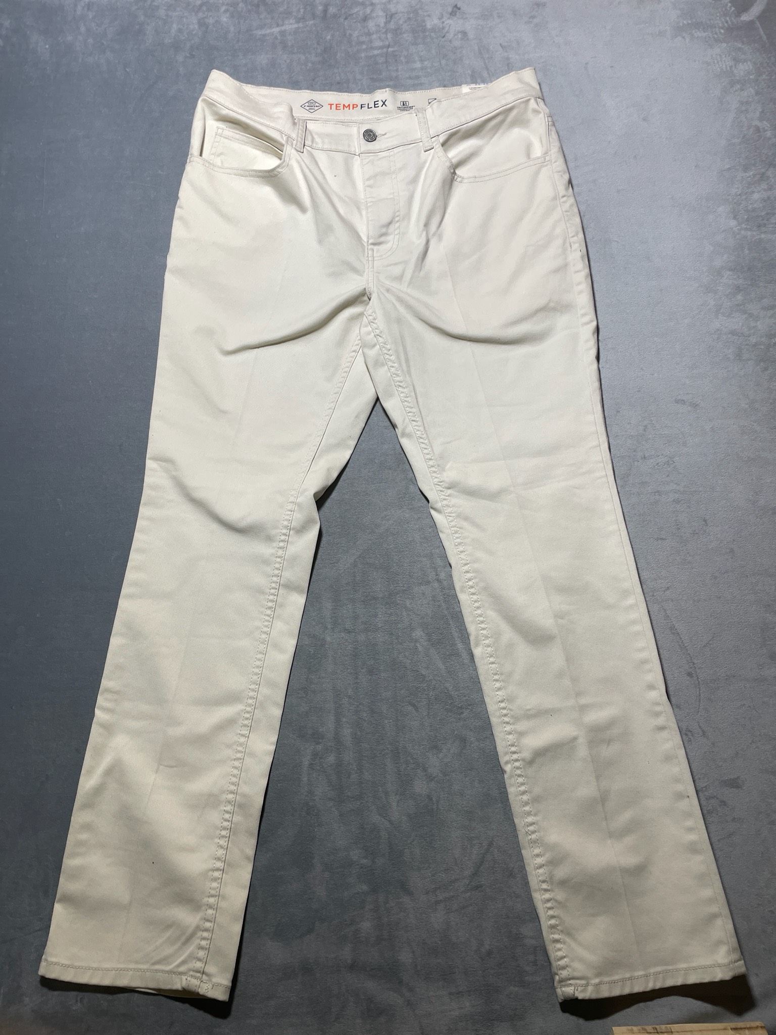 St. John's Bay Cream Temp Flex Pants Size 32X30 NWT