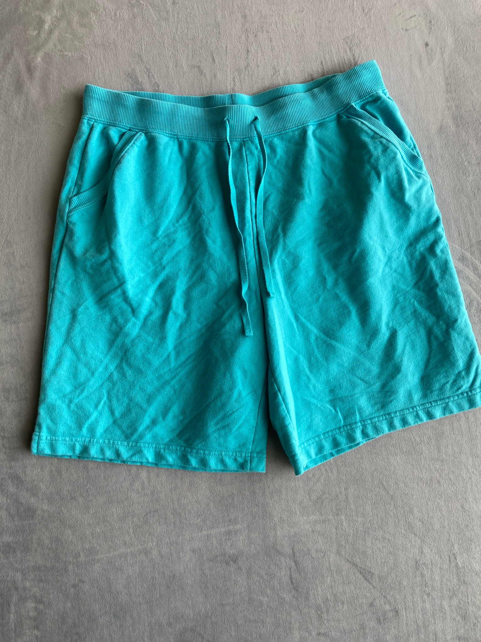 Kim Rogers Aqua Knit Lounge Shorts Size Large