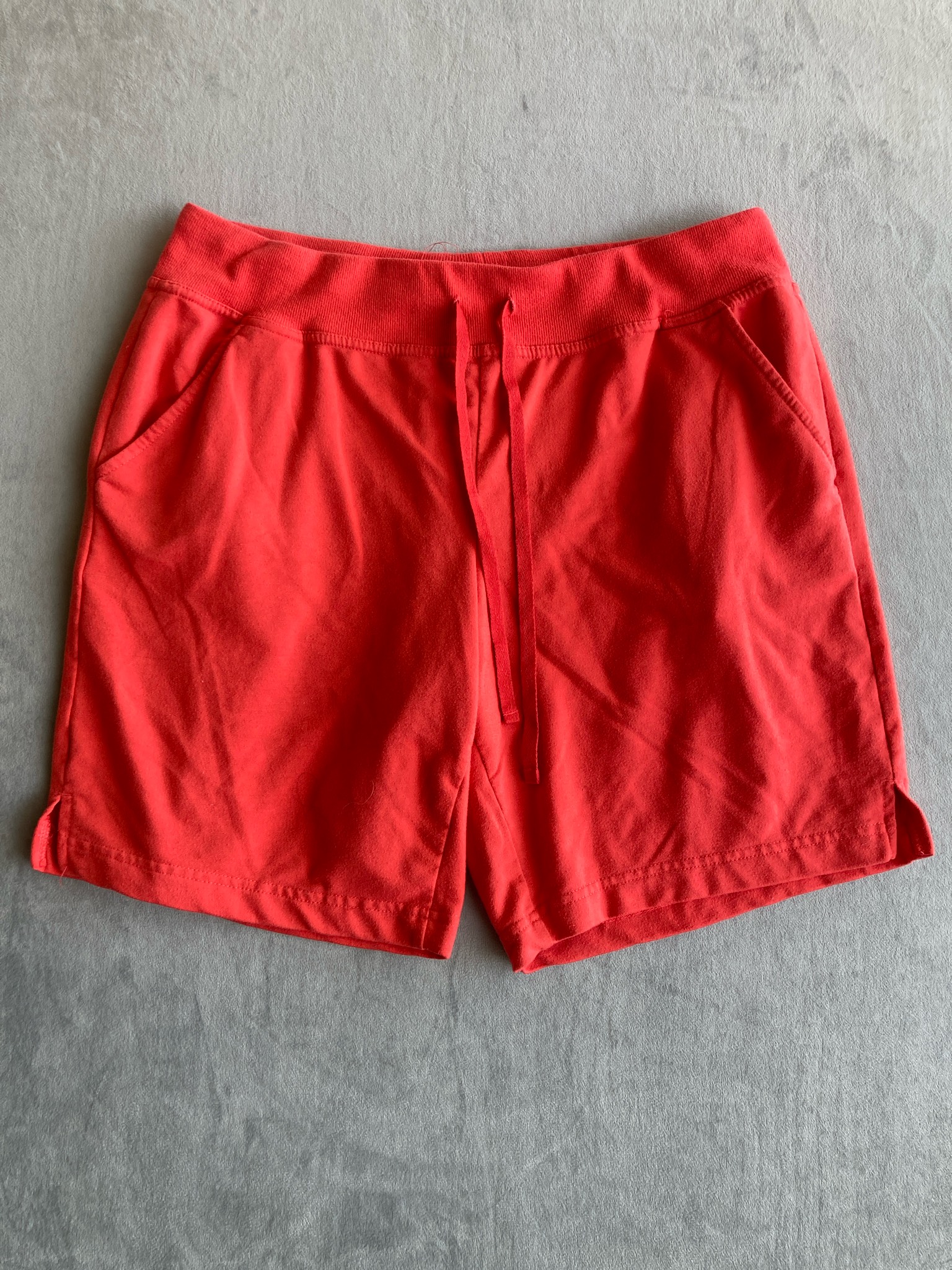 Athletic Works Coral Red Polyester Blend Athletic Shorts Size L (12-14)