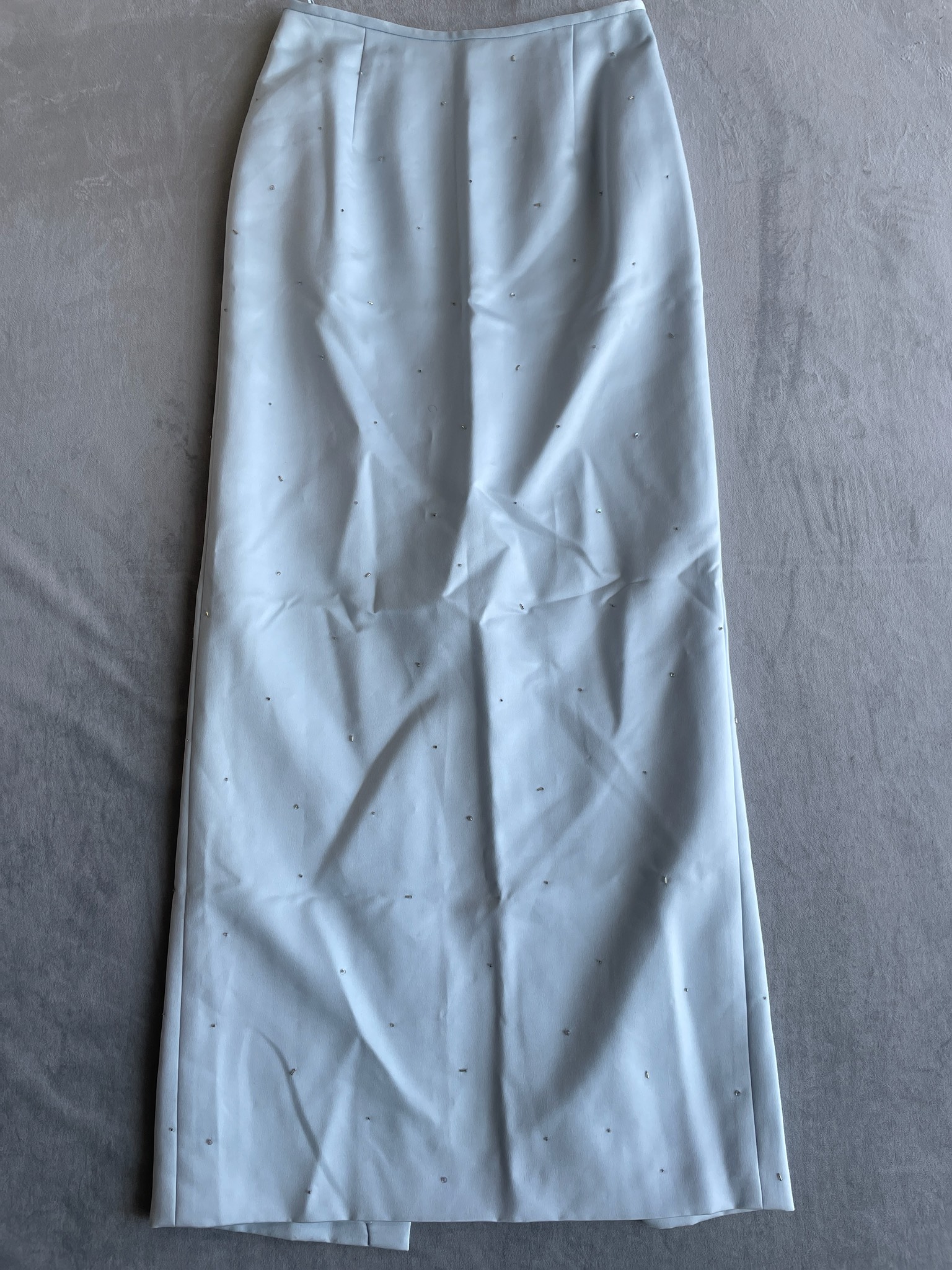 ZOLA EVENING Pale Blue Polyester Pencil Skirt Size Size 8