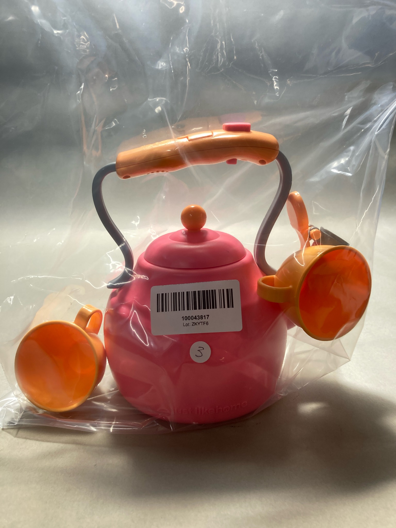 justlikehome Pink Plastic Tea Set